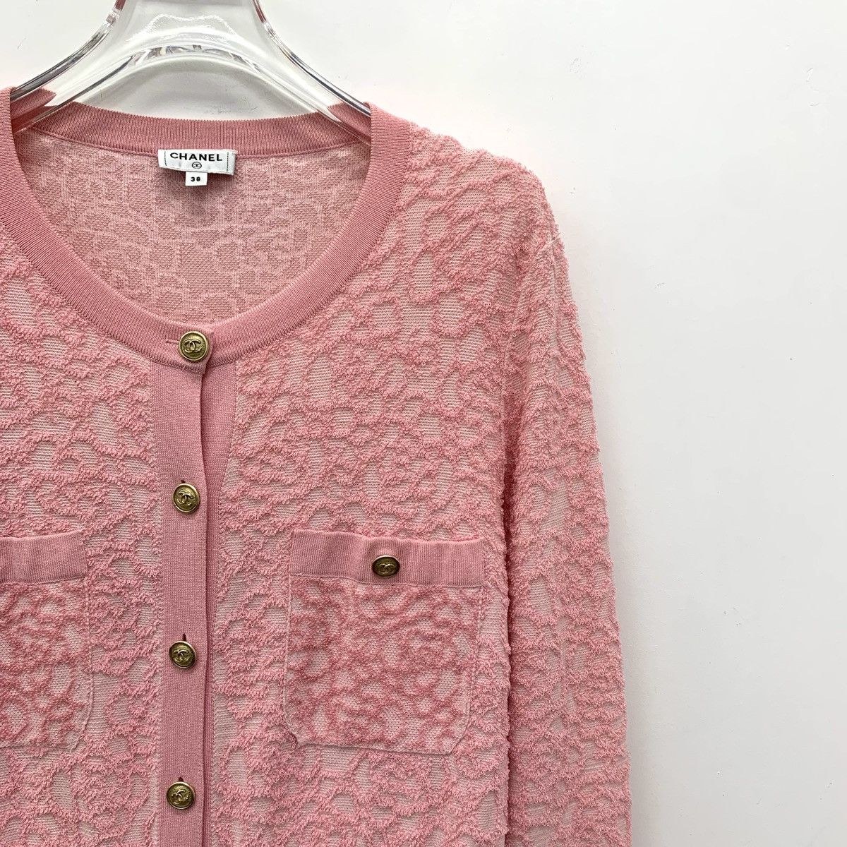 Chanel Chanel Pink Round Neck Long Sleeve Knitted Dress K26WX Size S / US 4 / IT 40 - 3 Thumbnail