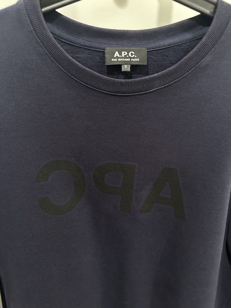 A.P.C. A.P.C. Navy Blue Reverse Mirror Logo Sweatshirt Size US S / EU 44-46 / 1 - 5 Thumbnail