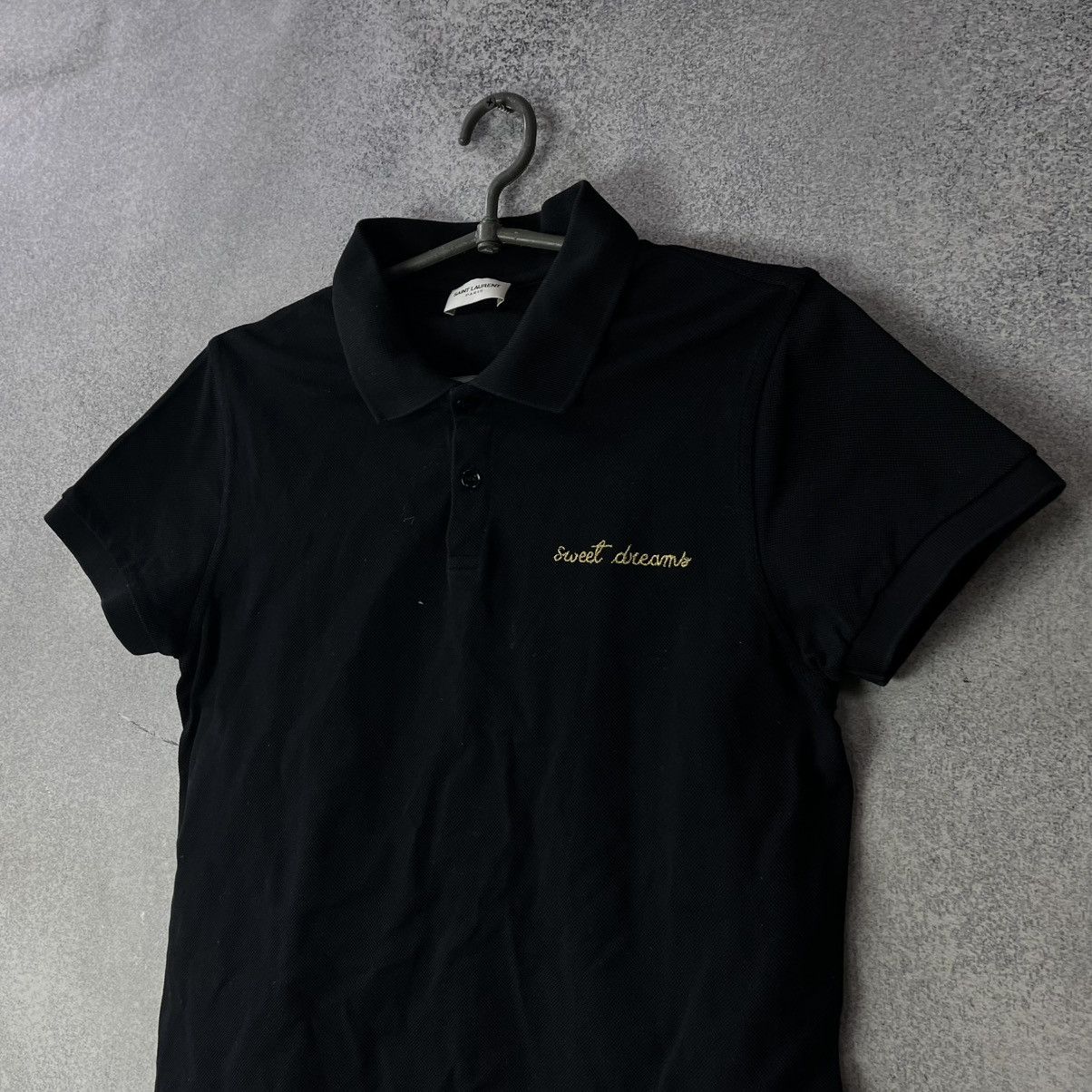 Saint Laurent Paris Vintage Saint Lauren polo t-shirt Black Size US S / EU 44-46 / 1 - 2 Thumbnail