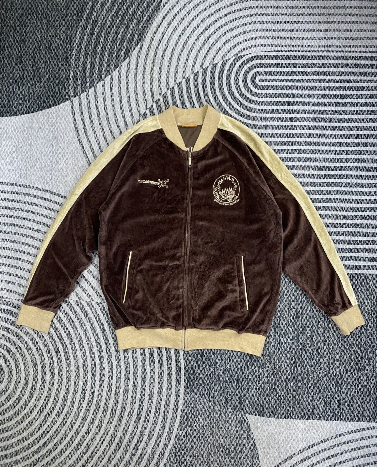 Hysteric Glamour Vintage Mischievous Embroidery Logo Velvet Zipper Jacket Size US M / EU 48-50 / 2 - 1 Thumbnail