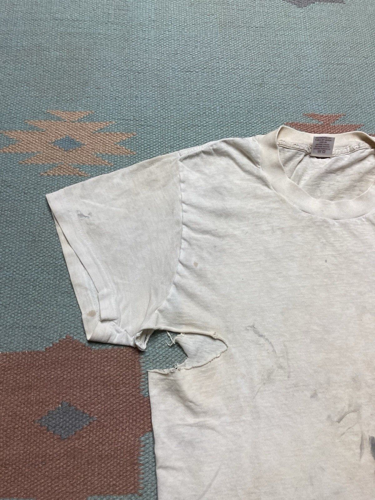 Vintage blank white t shirt jockey distres soft cotton whooped small Size US S / EU 44-46 / 1 - 4 Thumbnail