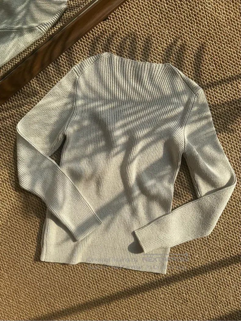 Hermes Hermes Women's Silk Slim Fit Knit Top Beige Gray Size S / US 4 / IT 40 - 2 Thumbnail