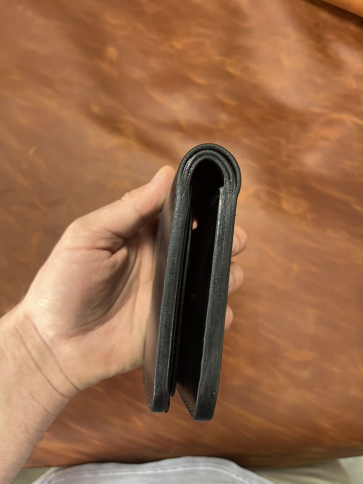 Other Handmade Black Leather Wallet Bifold Card Holder Coin Pocket Size ONE SIZE - 15 Thumbnail