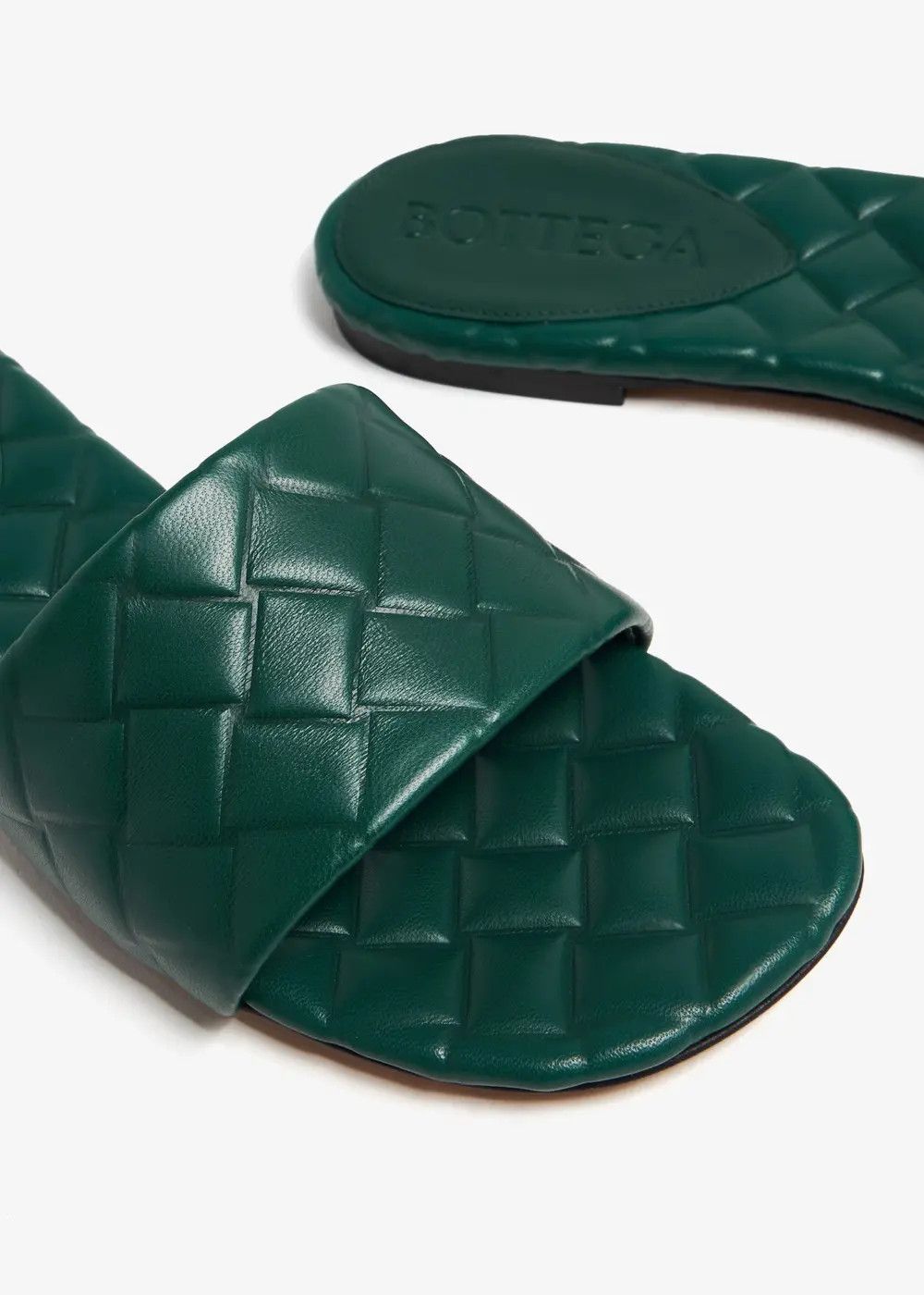 Bottega Veneta o1n1vont1225 Amy Flat Mules in Green Size US 8 / IT 38 - 2 Thumbnail