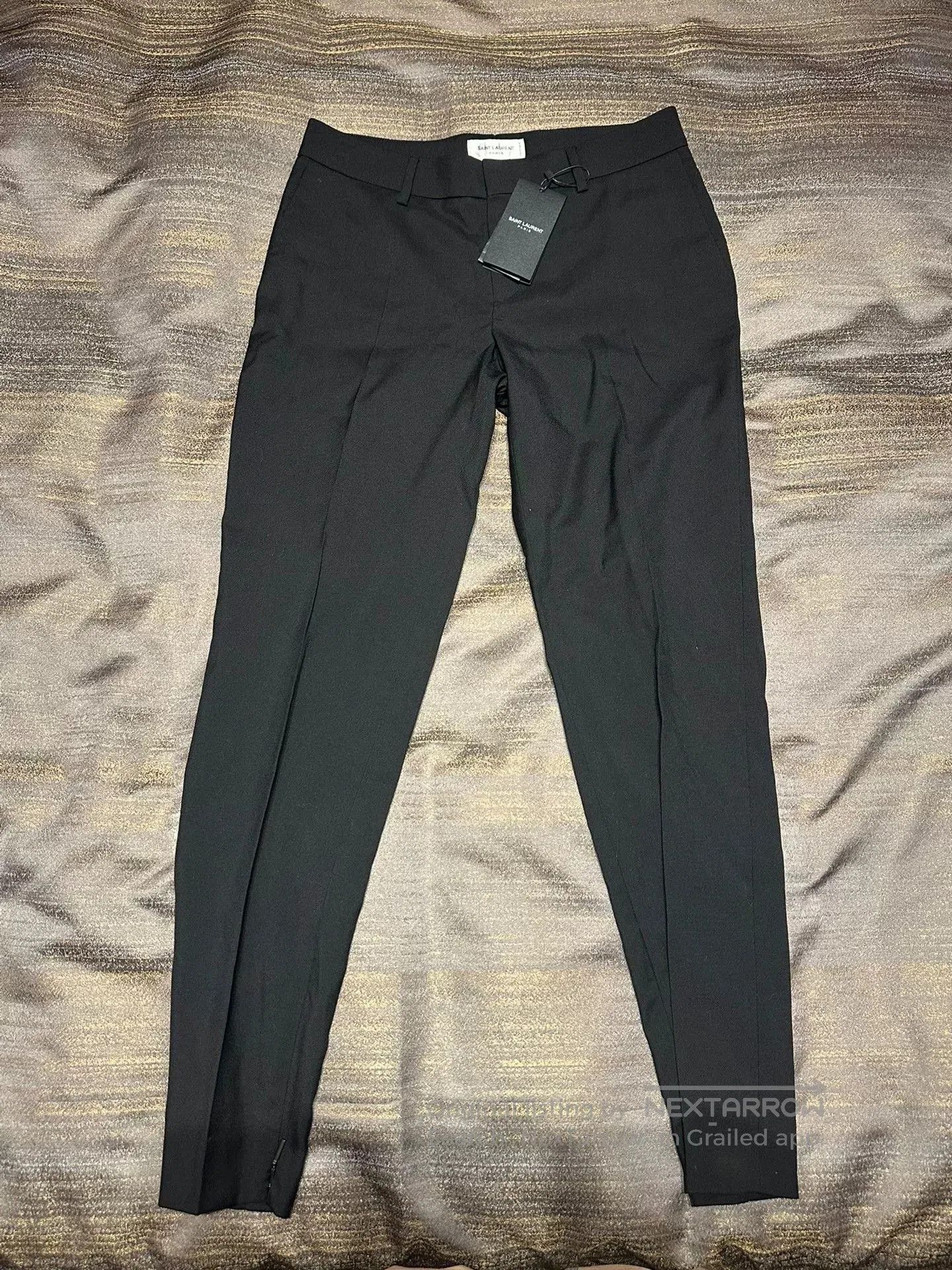 Saint Laurent Paris Saint Laurent Women's Black Trousers F36. Size 35" - 1 Thumbnail