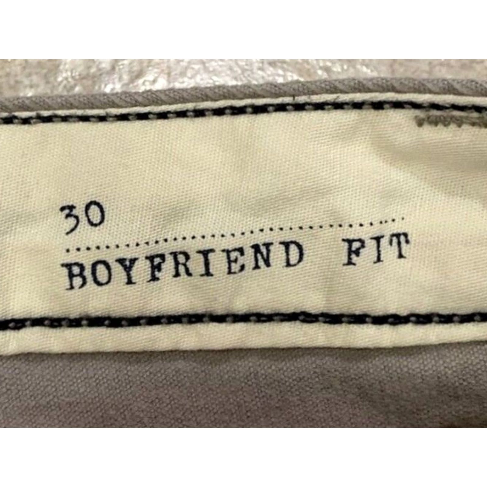 Lands' End Lands' End Women’s 30 Corduroy Pants Boyfriend Gray 30/34x29 Straight Front Pockets Slimming Stretch Denim Corduroy Size 30" / US 8 / IT 44 - 6 Thumbnail