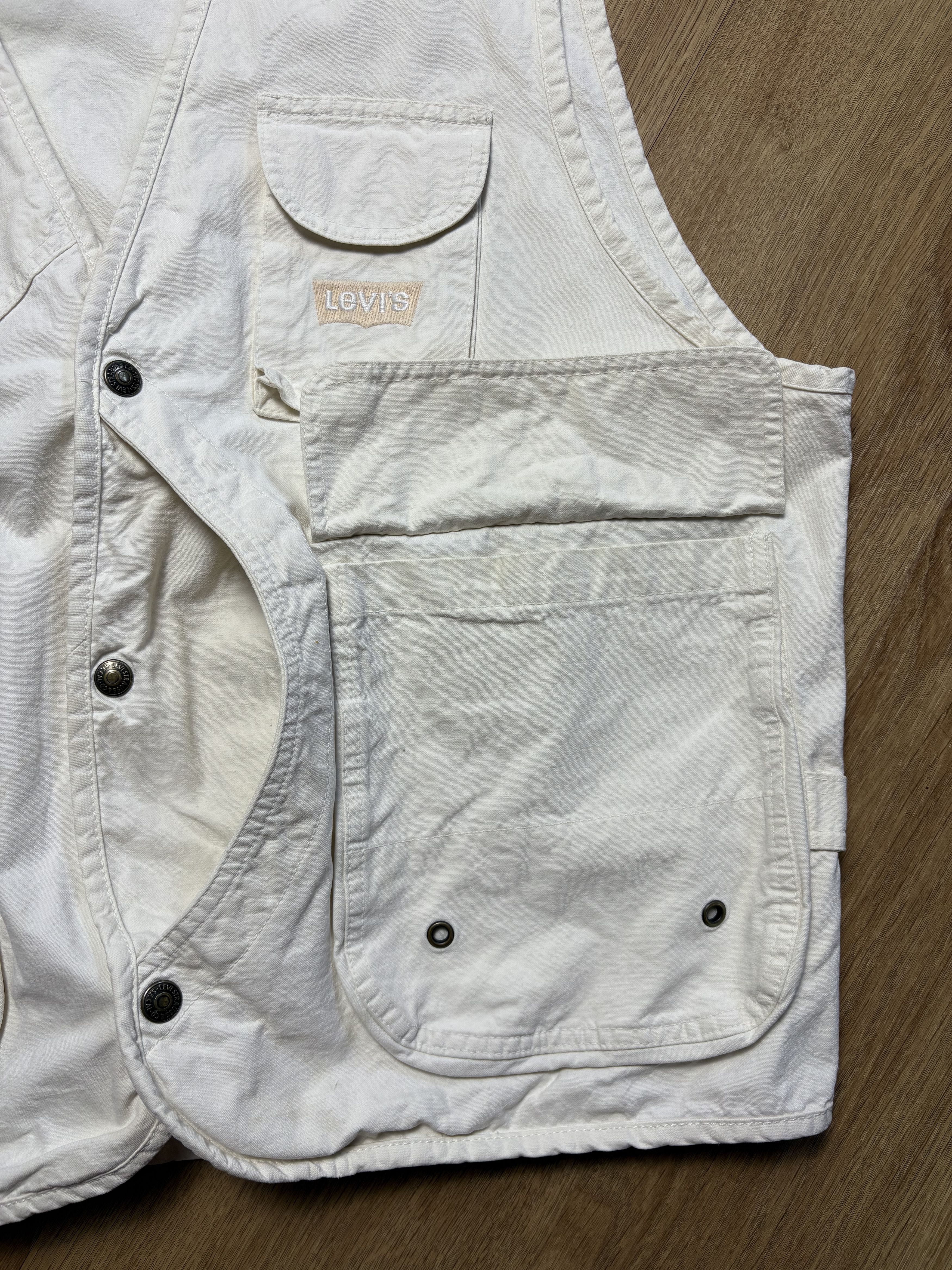 Levi's Levi's 90s White Duck Pocket Technical Canvas Vest (L) Size US L / EU 52-54 / 3 - 4 Thumbnail