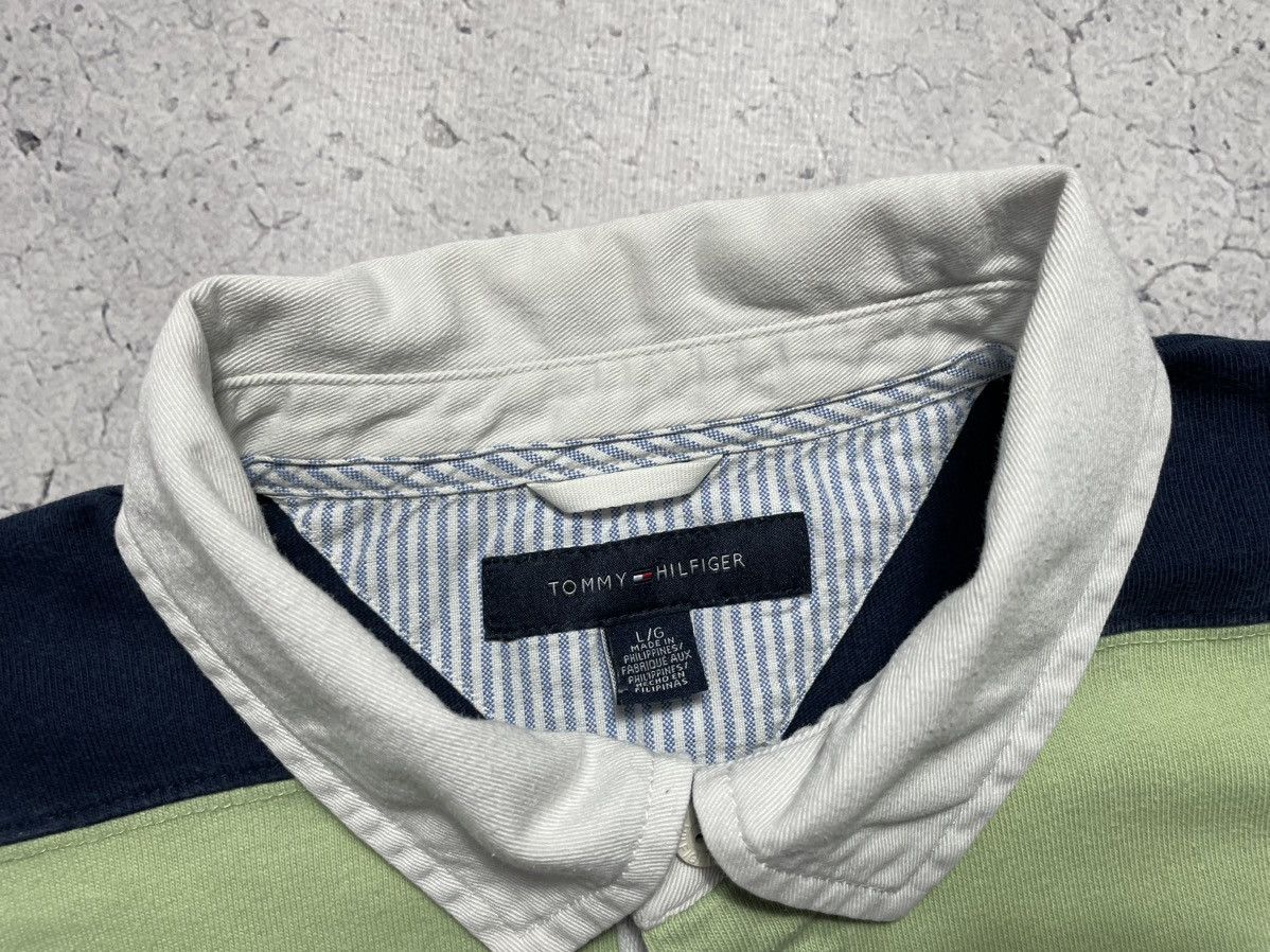 Tommy Hilfiger × Vintage Vintage 90s Tommy Hilfiger Striped Longsleeve Rugby Y2K #8 Size US L / EU 52-54 / 3 - 7 Thumbnail