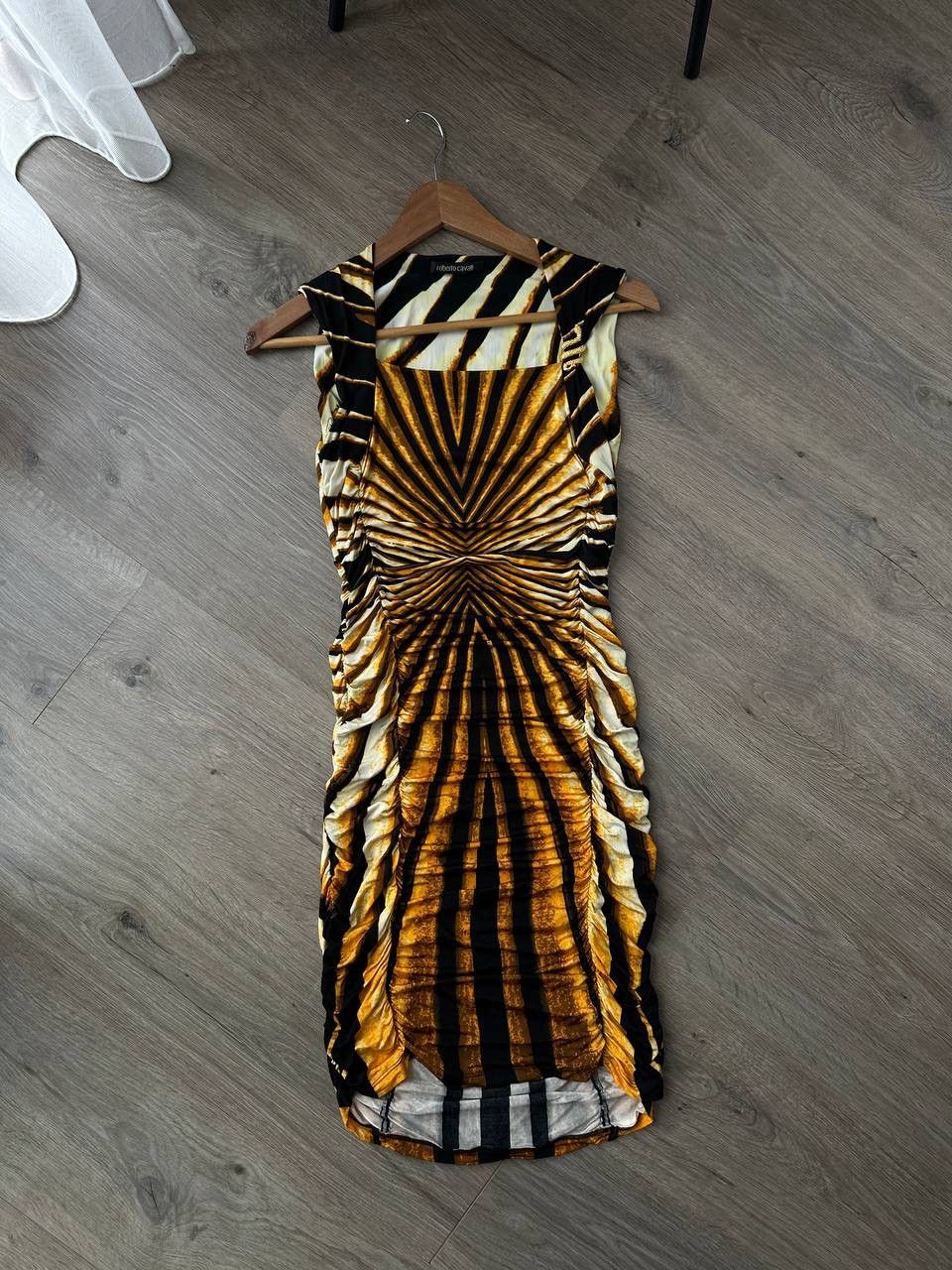 Japanese Brand × Roberto Cavalli × Vintage Vintage Roberto Cavalli Spring Striped Evening Womens Dress Size XS / US 0-2 / IT 36-38 - 2 Thumbnail