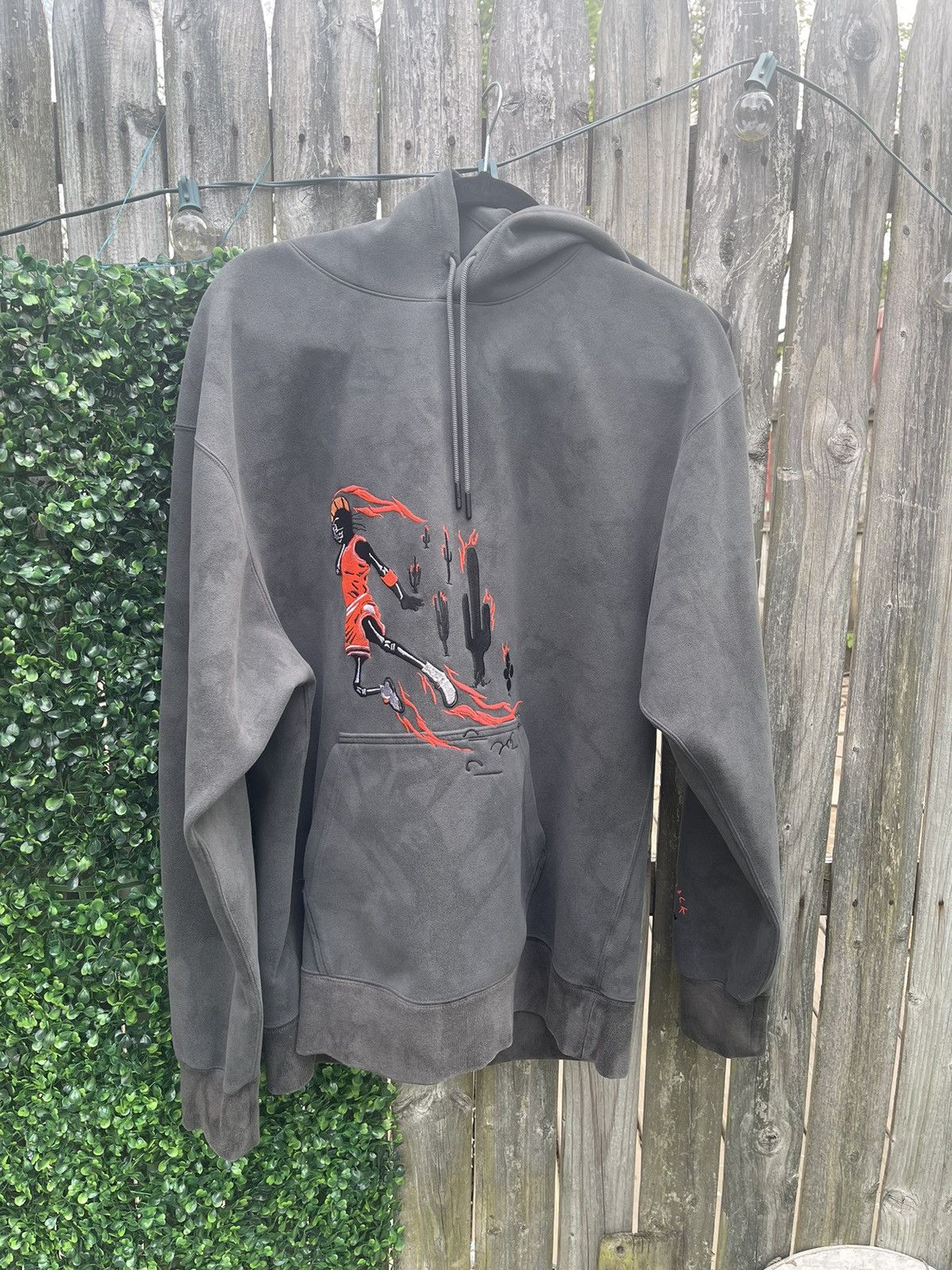 Nike Travis Scott Jordan Washed Suede Hoodie Grailed