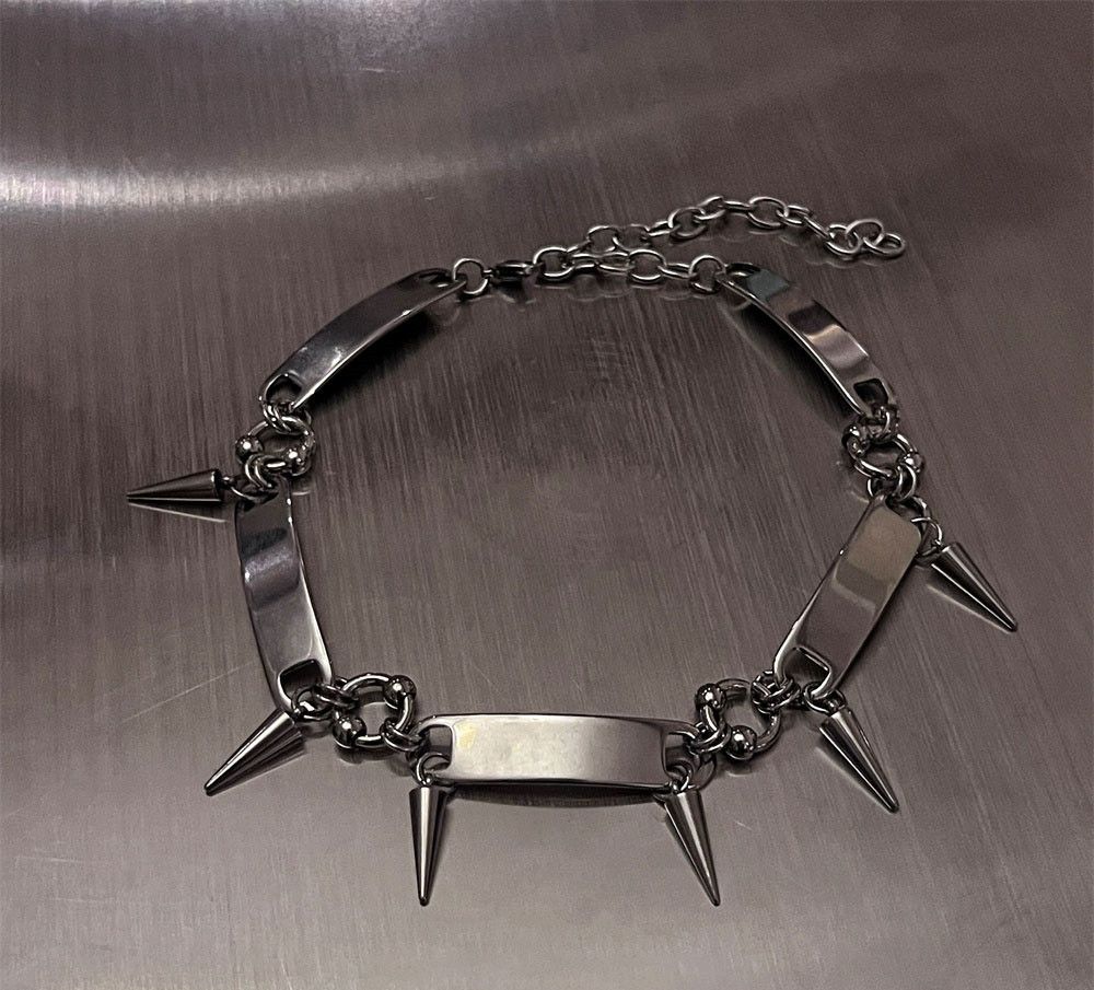 Jewelry Titanium Steel Rivet Choker Necklace Size ONE SIZE - 5 Thumbnail