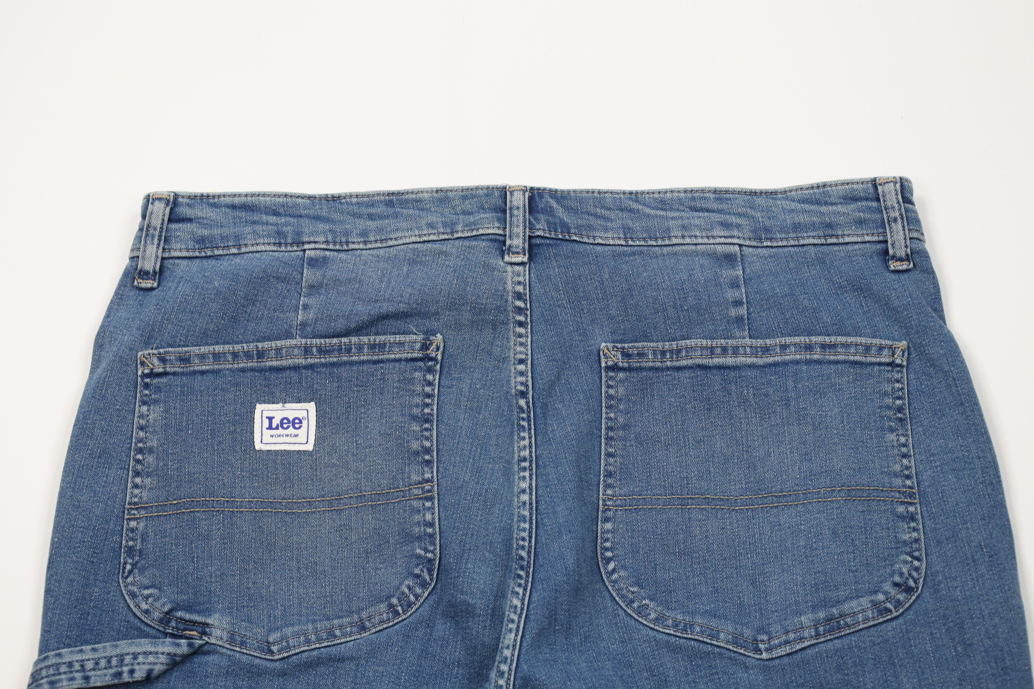 Lee Vintage Lee Workwear Stretch Utility Wide Leg Dungaree Jeans Size XXL / US 16-18 / IT 52-54 - 12 Thumbnail