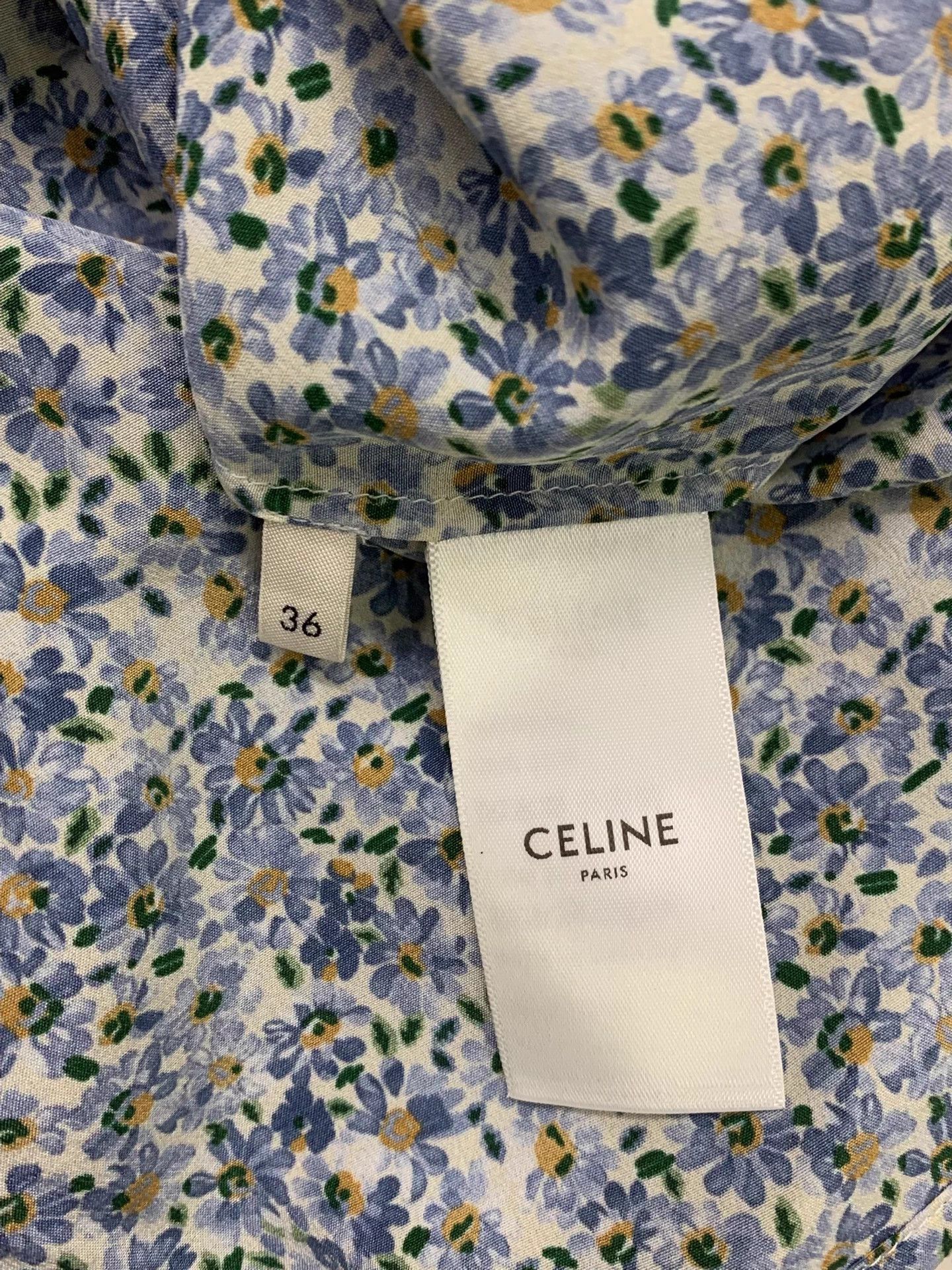 Celine CELINE French blue floral print shirt set 36/40 new Size XS / US 0-2 / IT 36-38 - 8 Thumbnail