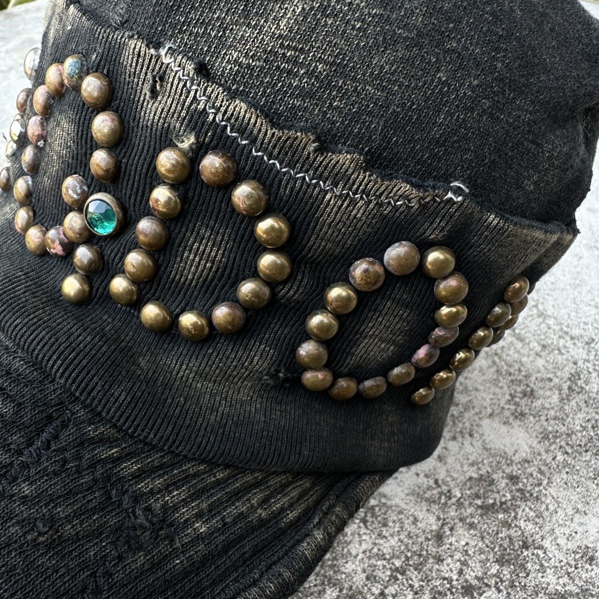 Kapital Conductor Cap Old man Kingdom of K Studded Jewel gemstone Size ONE SIZE - 8 Thumbnail