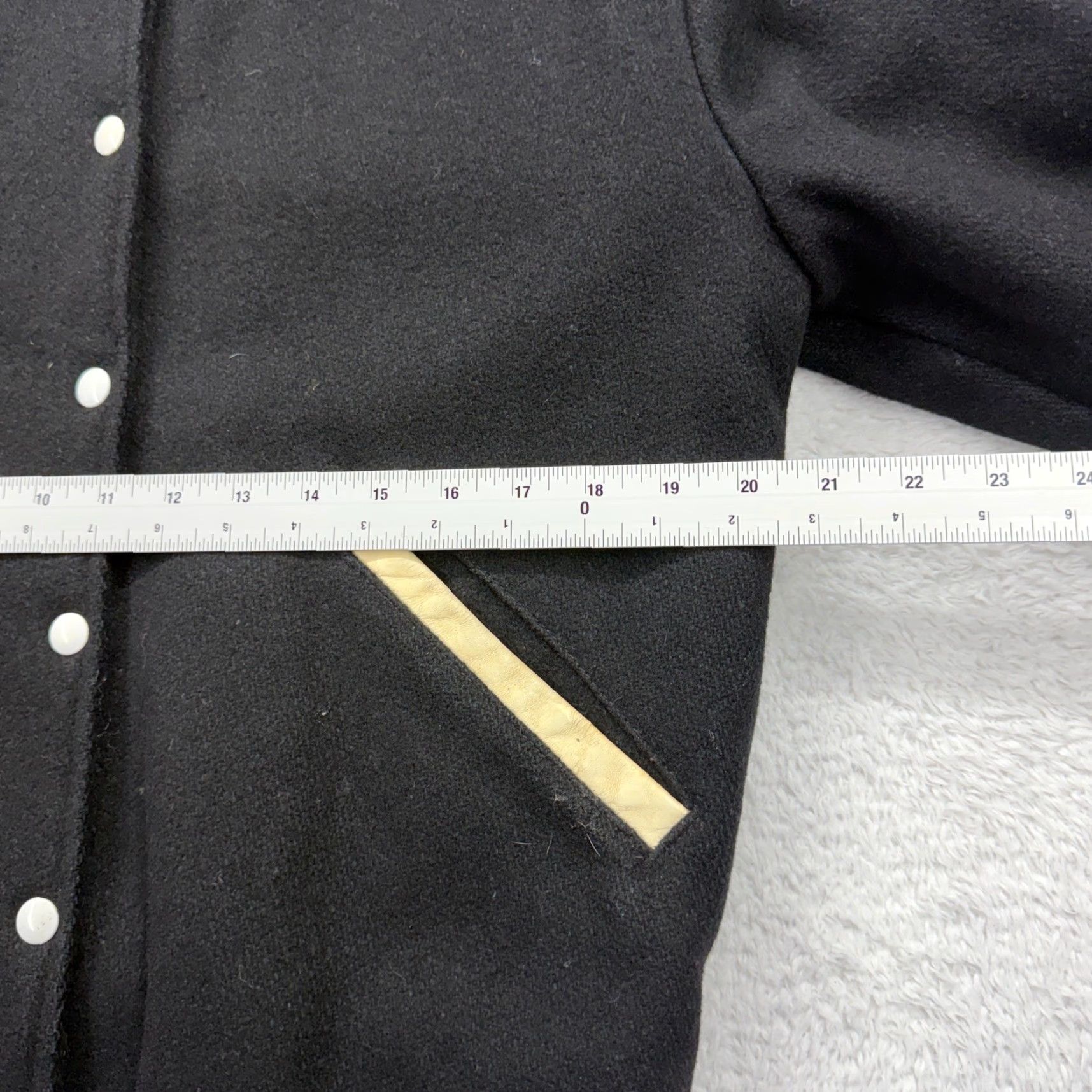 CO Vintage Standard Pennant Co Men S Wool Varsity Letterman Jacket Black Orange USA Size US S / EU 44-46 / 1 - 5 Thumbnail