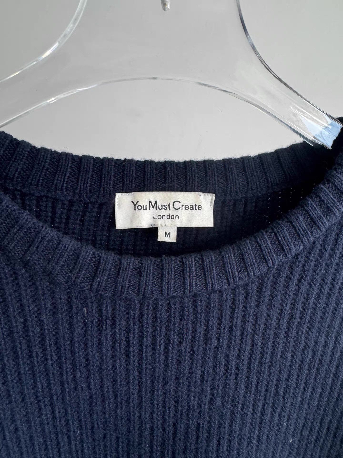 YMC YMC You Must Create Navy Melange Thick Wool Sweater Q17 Size US M / EU 48-50 / 2 - 3 Thumbnail