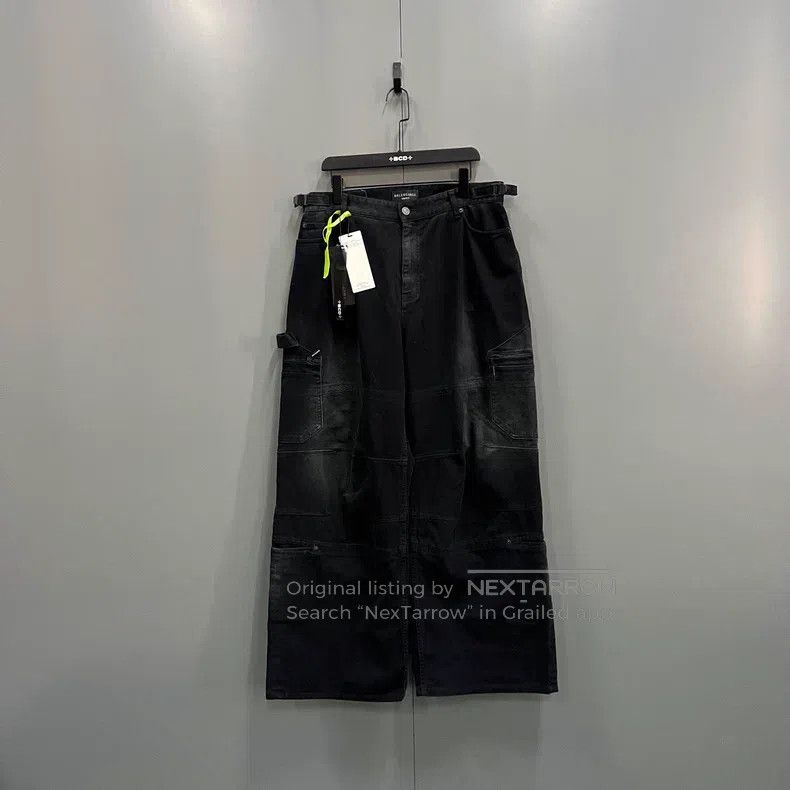 Balenciaga Balenciaga size L Black Distressed Multi-pocket Workwear J Size US 27 - 1 Thumbnail