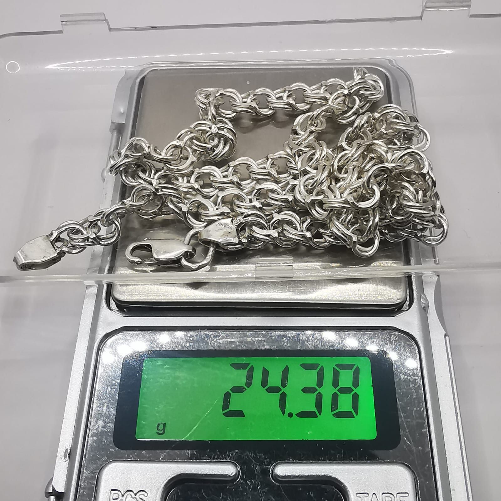 Sterling Silver Vintage Statement Jewelry Chain, 925 Sterling Silver 24,38g Size ONE SIZE - 5 Thumbnail