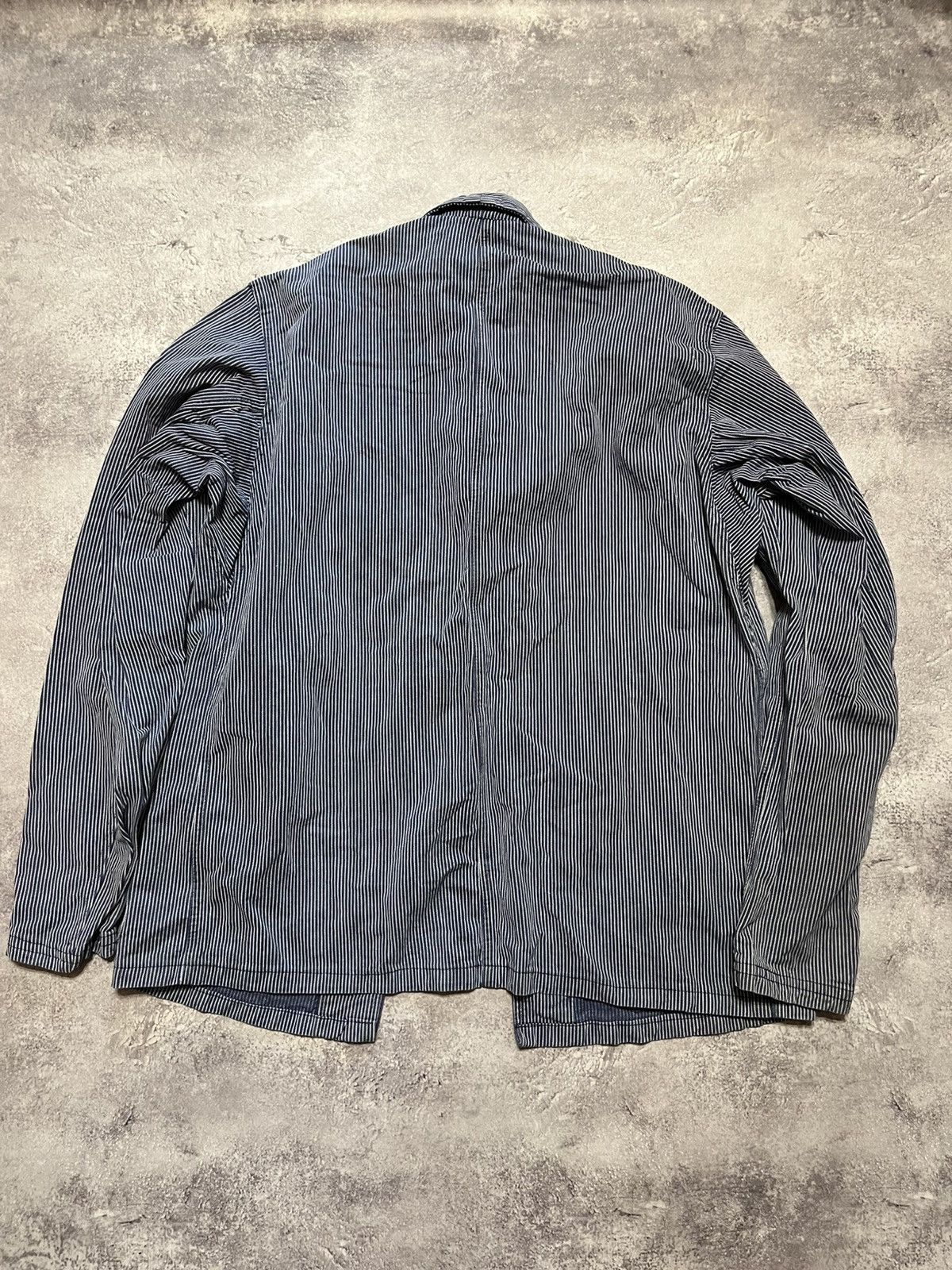 Vintage Vintage PEBO Hickory Stripe French Workwear Chore Jacket Size US L / EU 52-54 / 3 - 2 Thumbnail