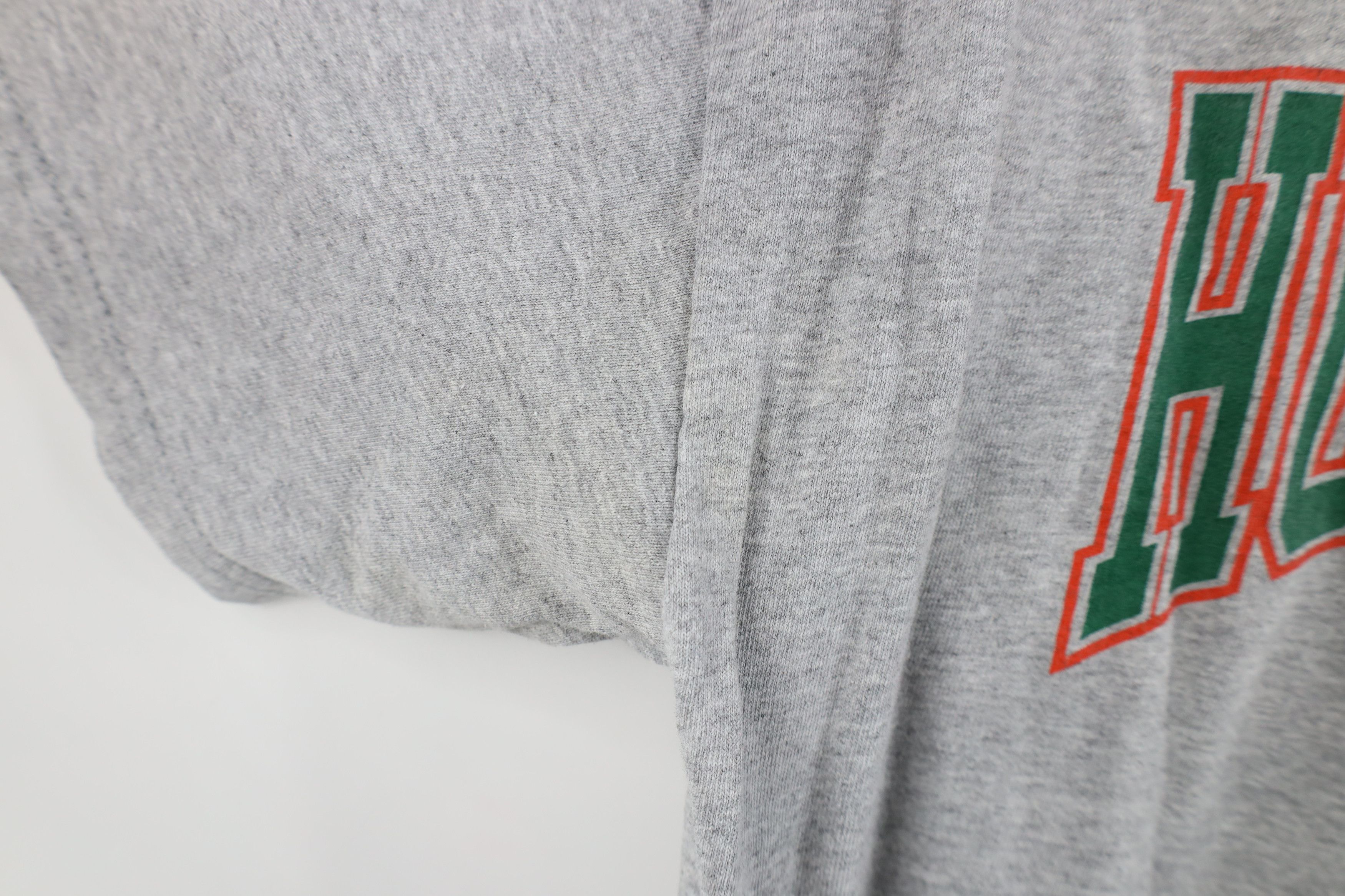 Vintage Vintage 90s of Miami Hurricanes Blow T-Shirt Heather Gray Size US L / EU 52-54 / 3 - 7 Thumbnail