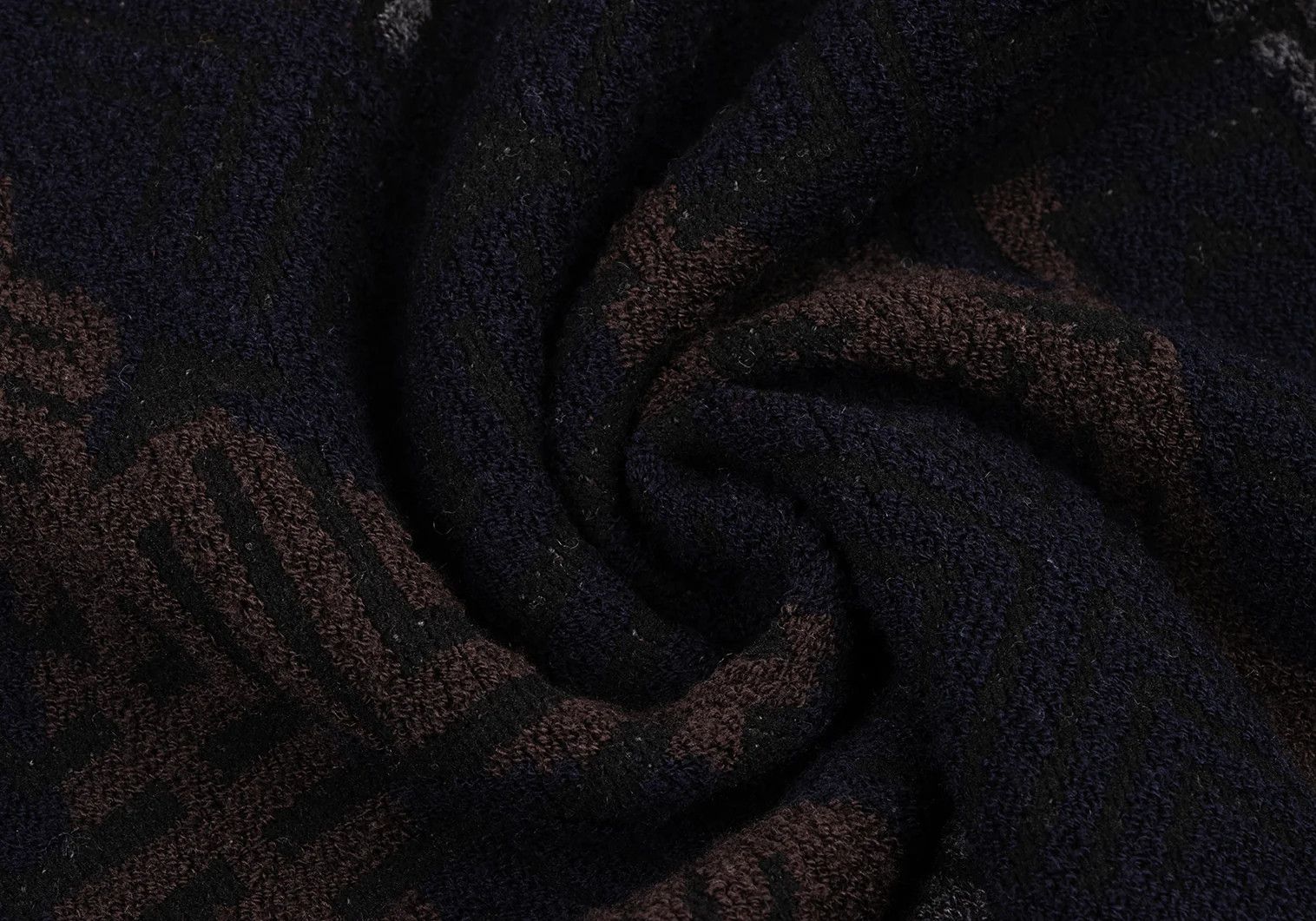 Armani Collezioni Geometric Jacquard Knit Top in Dark Tea Gray, Size 46 Size US XXS / EU 40 - 18 Thumbnail