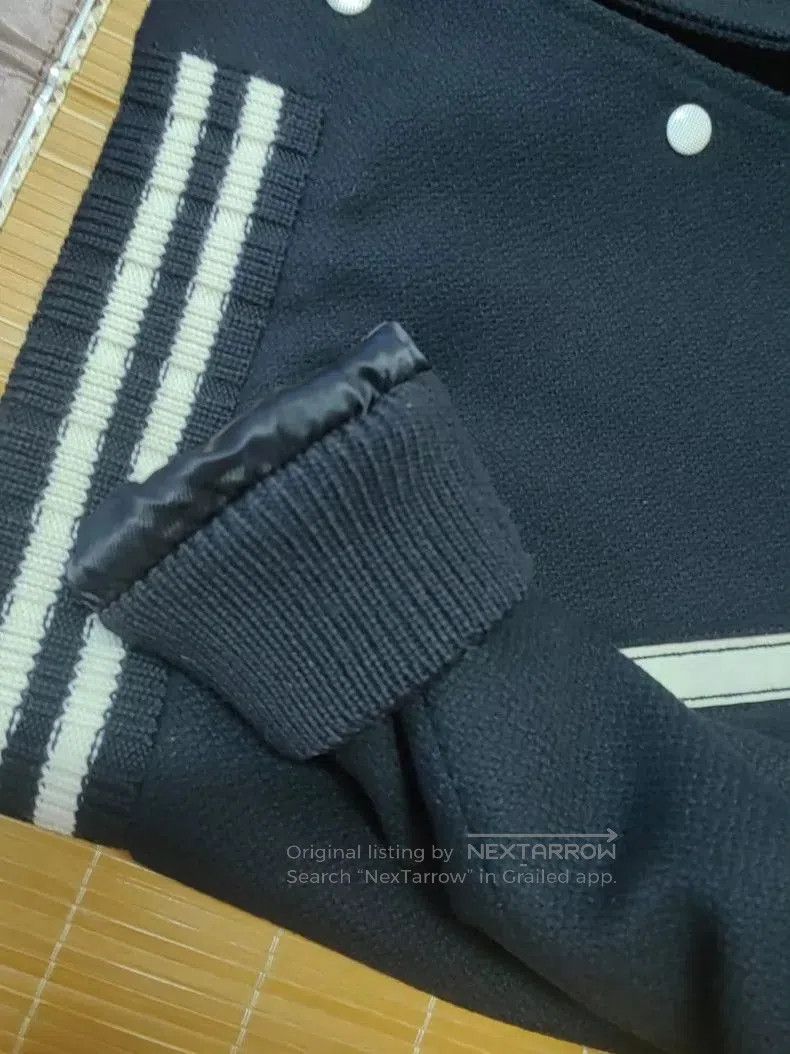Saint Laurent Paris YSL Black Varsity Jacket with Stripes. Size US M / EU 48-50 / 2 - 1 Thumbnail