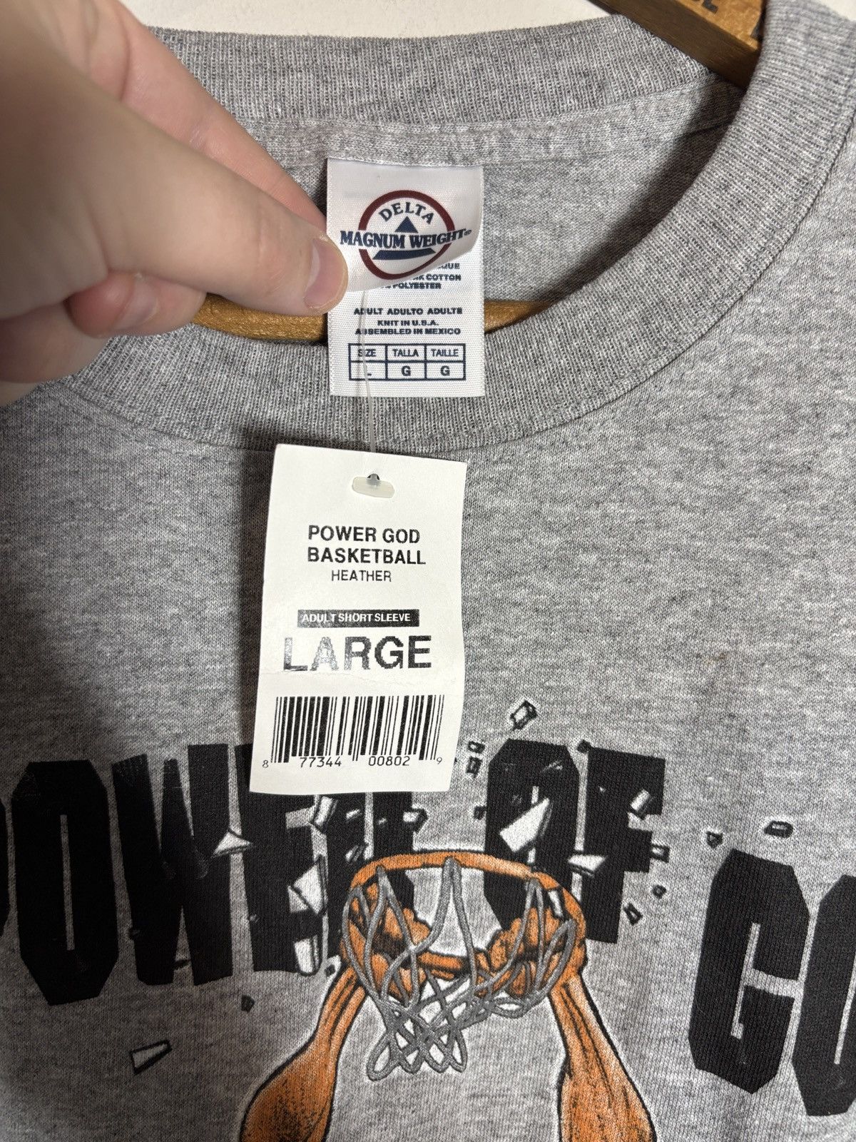 Vintage Vintage Power of God Jesus Shirt Basketball Religious Large Size US L / EU 52-54 / 3 - 2 Thumbnail
