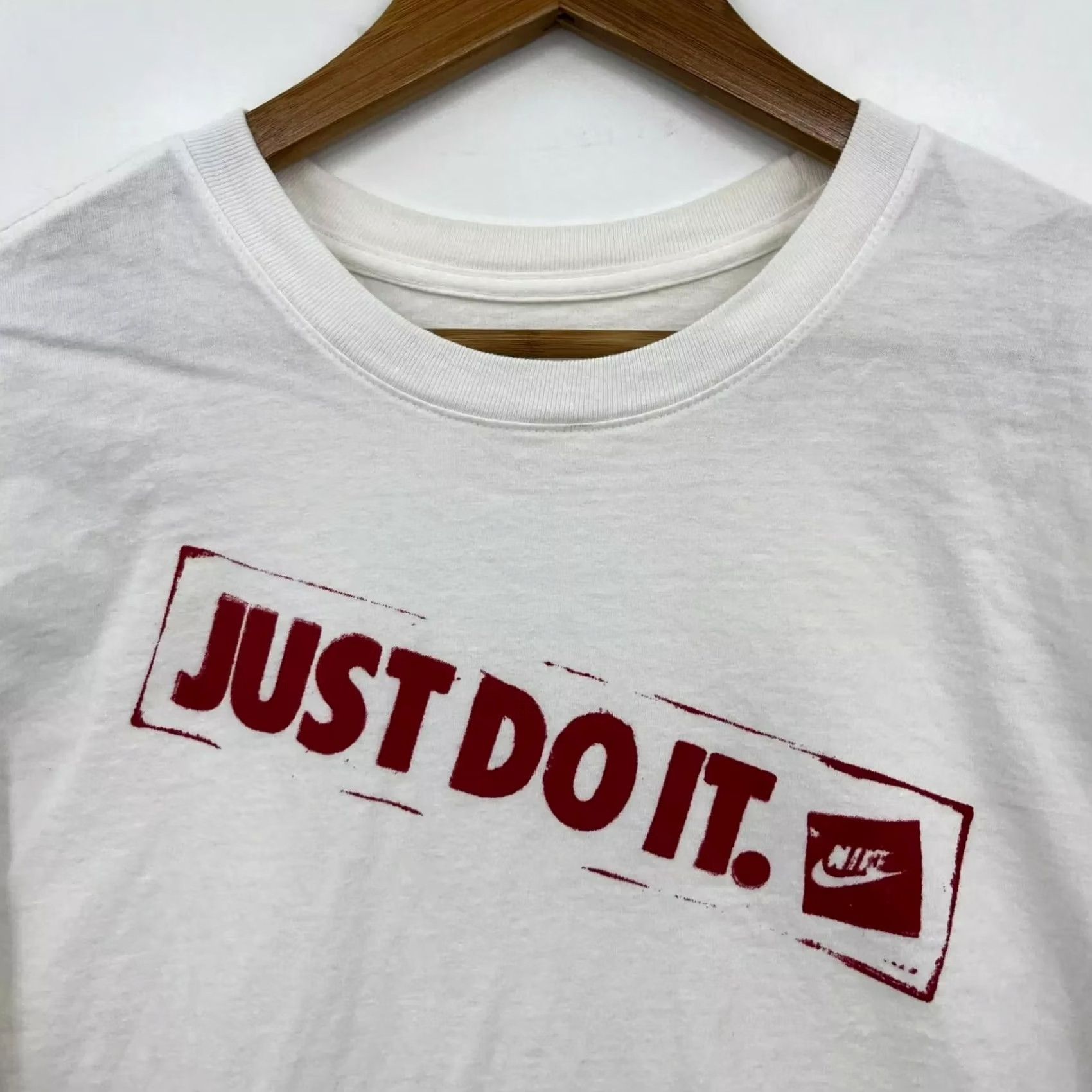 Nike Nike T-Shirt Men’s M White Just Do It Logo Short Sleeve Crew Neck Cotton Size US M / EU 48-50 / 2 - 4 Thumbnail