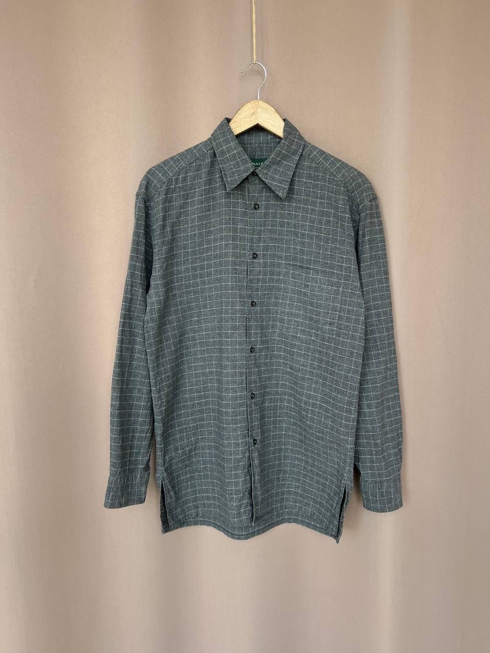 Canali Canali Green Label Check Button Down Shirt Mens Size 39 (M) Size US M / EU 48-50 / 2 - 1 Thumbnail