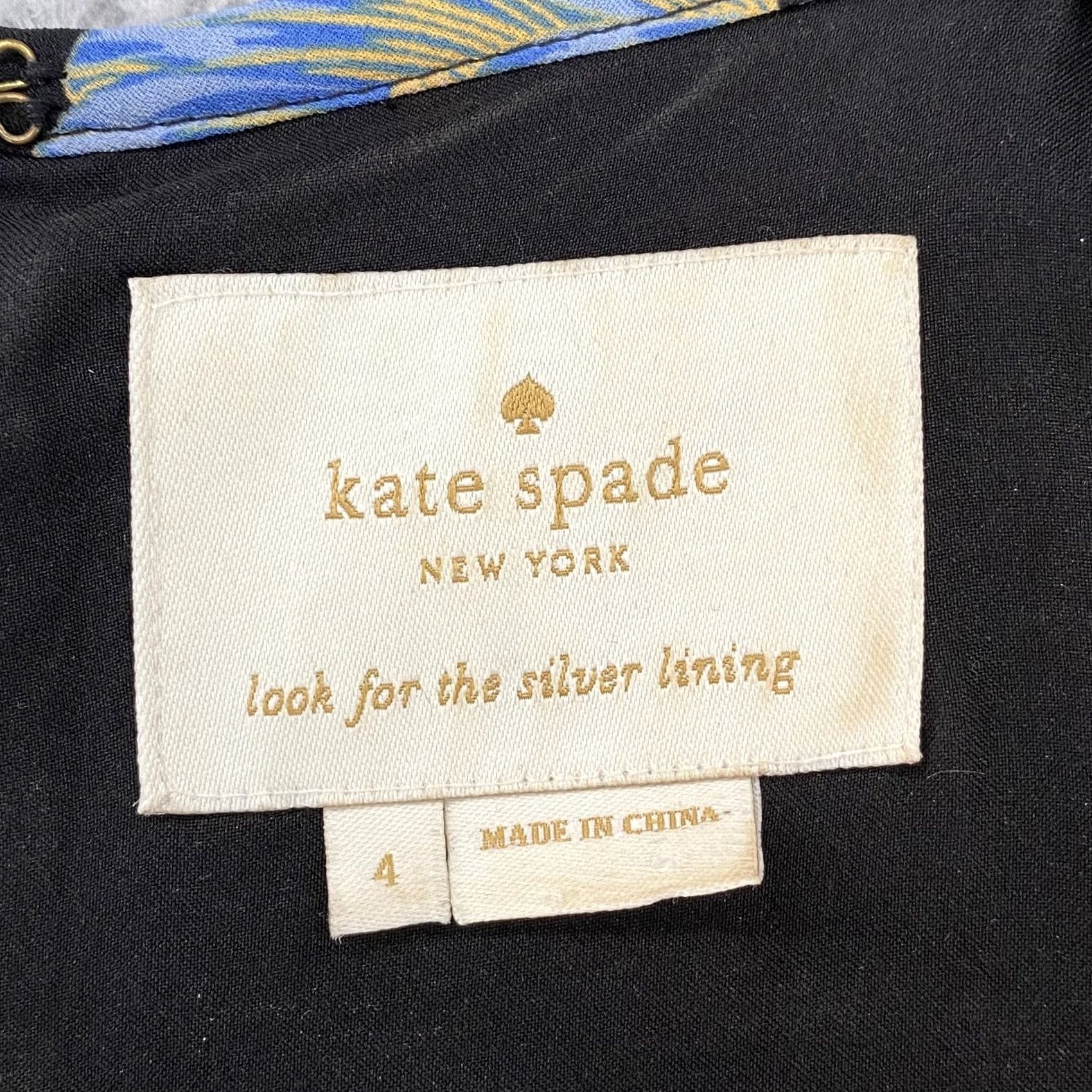 Vintage VINTAGE Kate Spade New York Tweed Dress Womens 4 Black Fit Flare Floral Blossom Trim Size S / US 4 / IT 40 - 6 Thumbnail