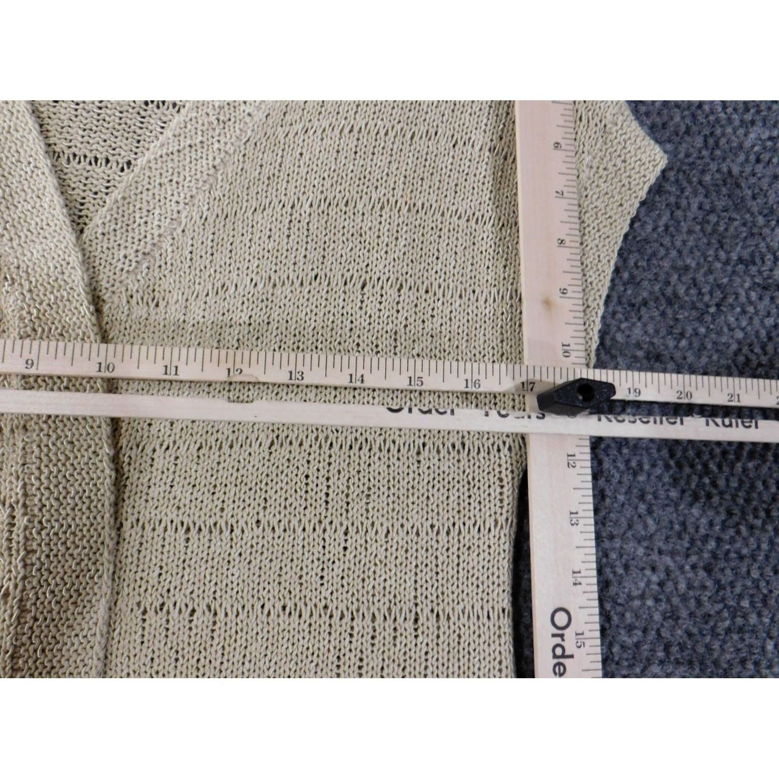 Coldwater Creek Coldwater Creek Cardigan Sweater M Women Beige V-Neck Sleeveless Lace Knit Chunky- Knit Regular Slim Classic All Seasons Biological: No Size M / US 6-8 / IT 42-44 - 6 Thumbnail