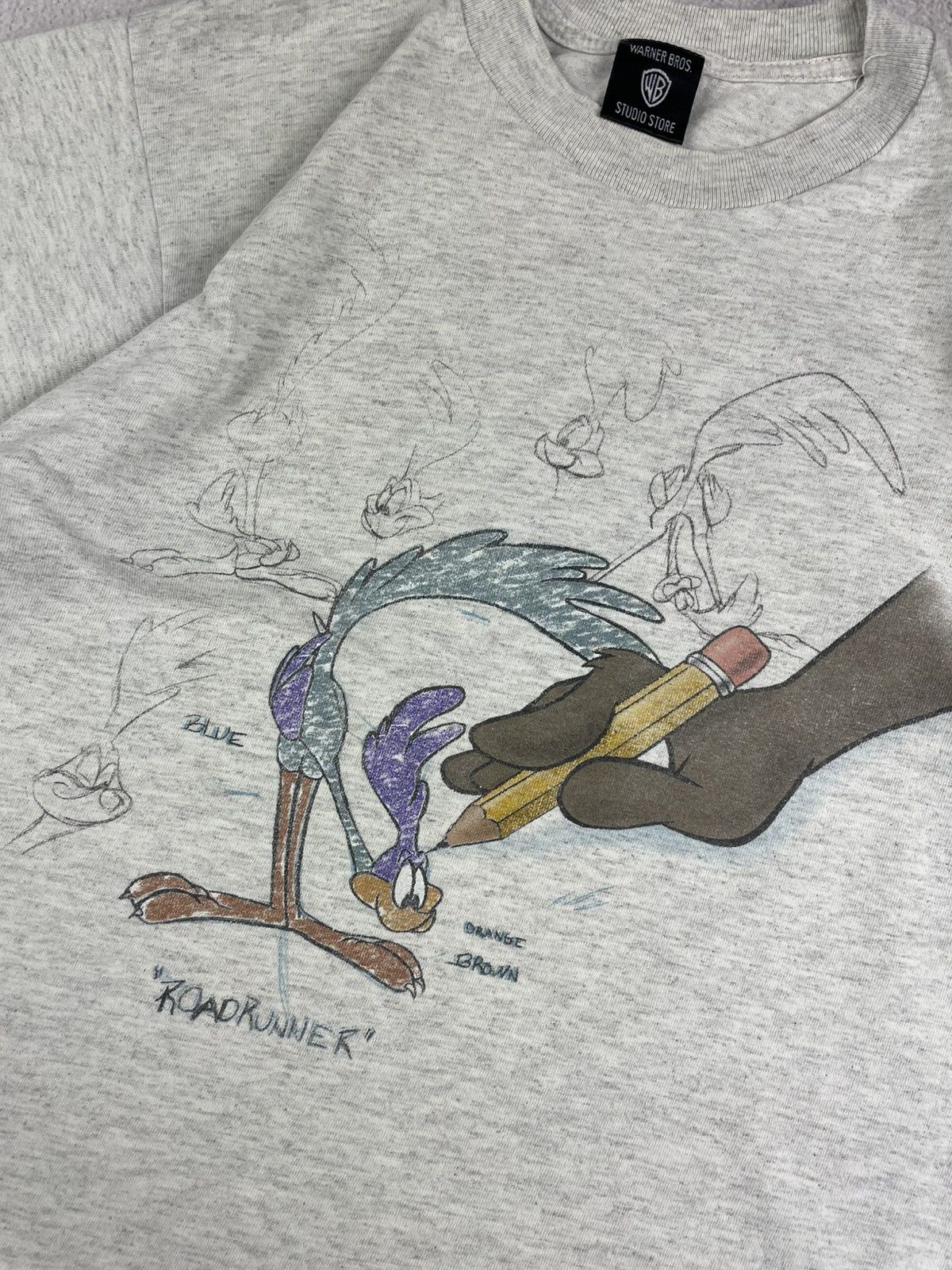 Warner Bros Vintage 1998 Warner Bros Road Runner T-Shirt , grey Size M Size US M / EU 48-50 / 2 - 6 Thumbnail