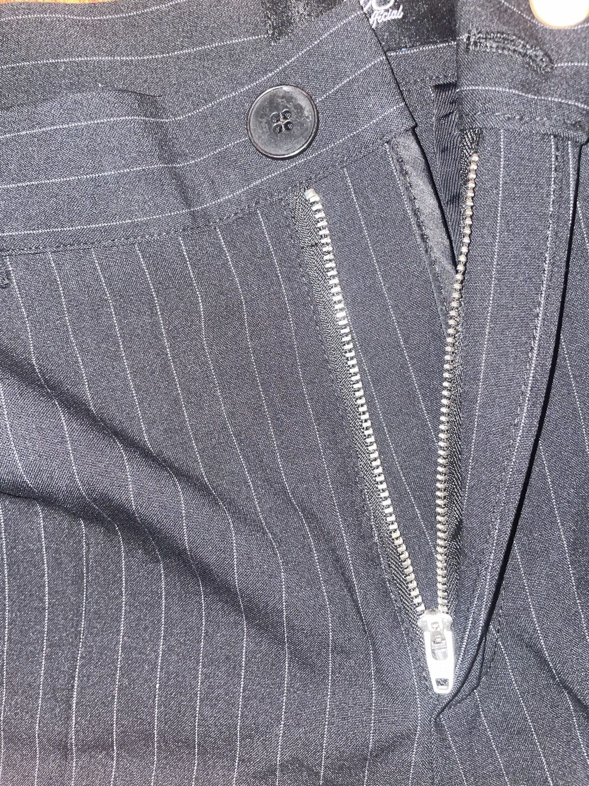 Japanese Brand Pinstripe Flared Pants Size US 30 / EU 46 - 5 Thumbnail