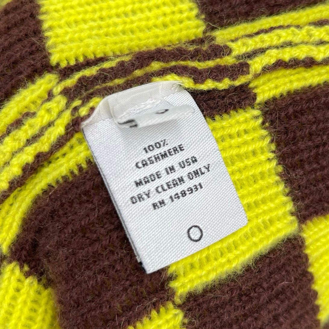The Elder Statesman The Elder Statesman | Red & Yellow Checkered Cashmere Cardi Size S / US 4 / IT 40 - 14 Thumbnail