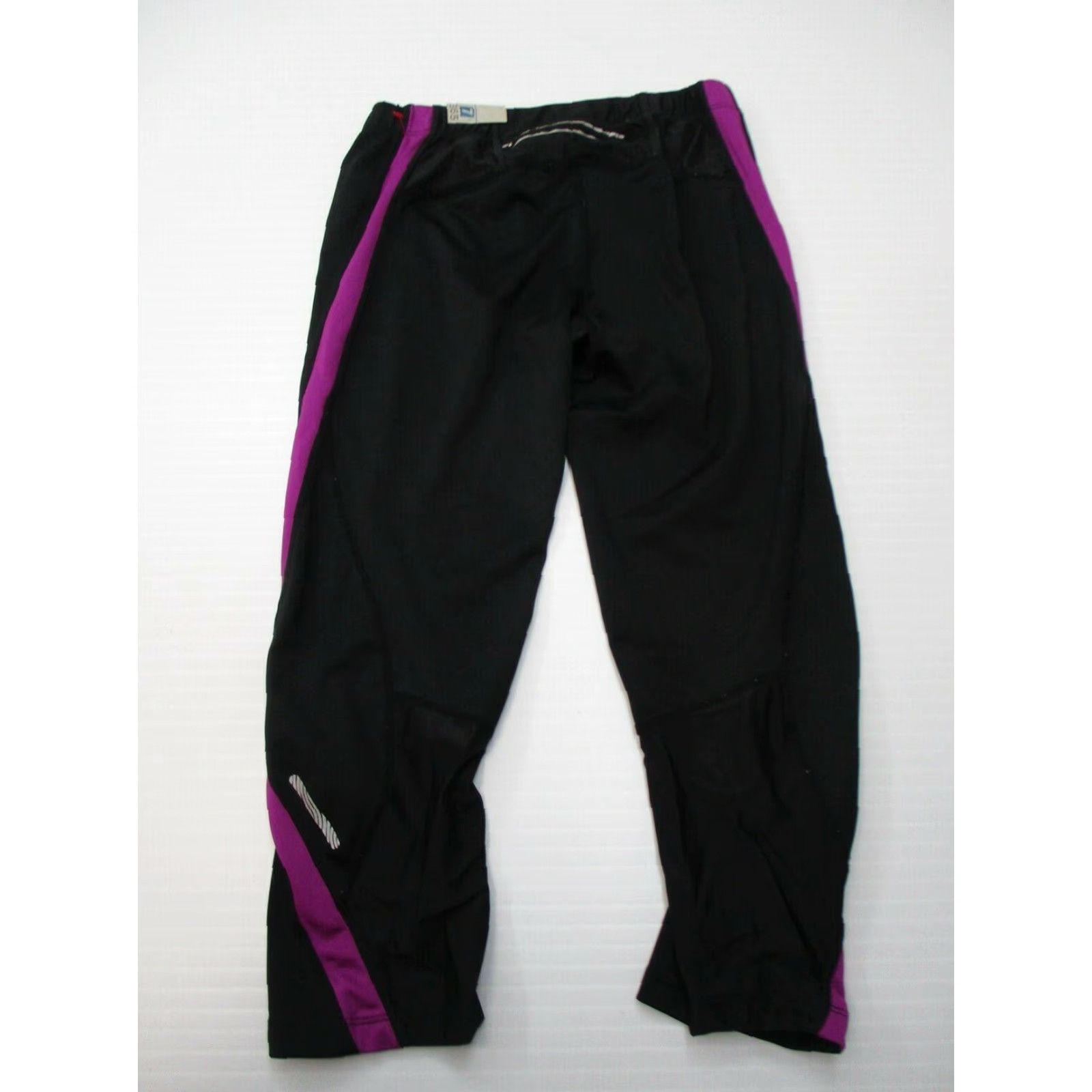 Vintage ROADRUNNER Capri Pants Women's Size S Active Running Workout Black/Purple Fitted Size 28" / US 6 / IT 42 - 7 Thumbnail