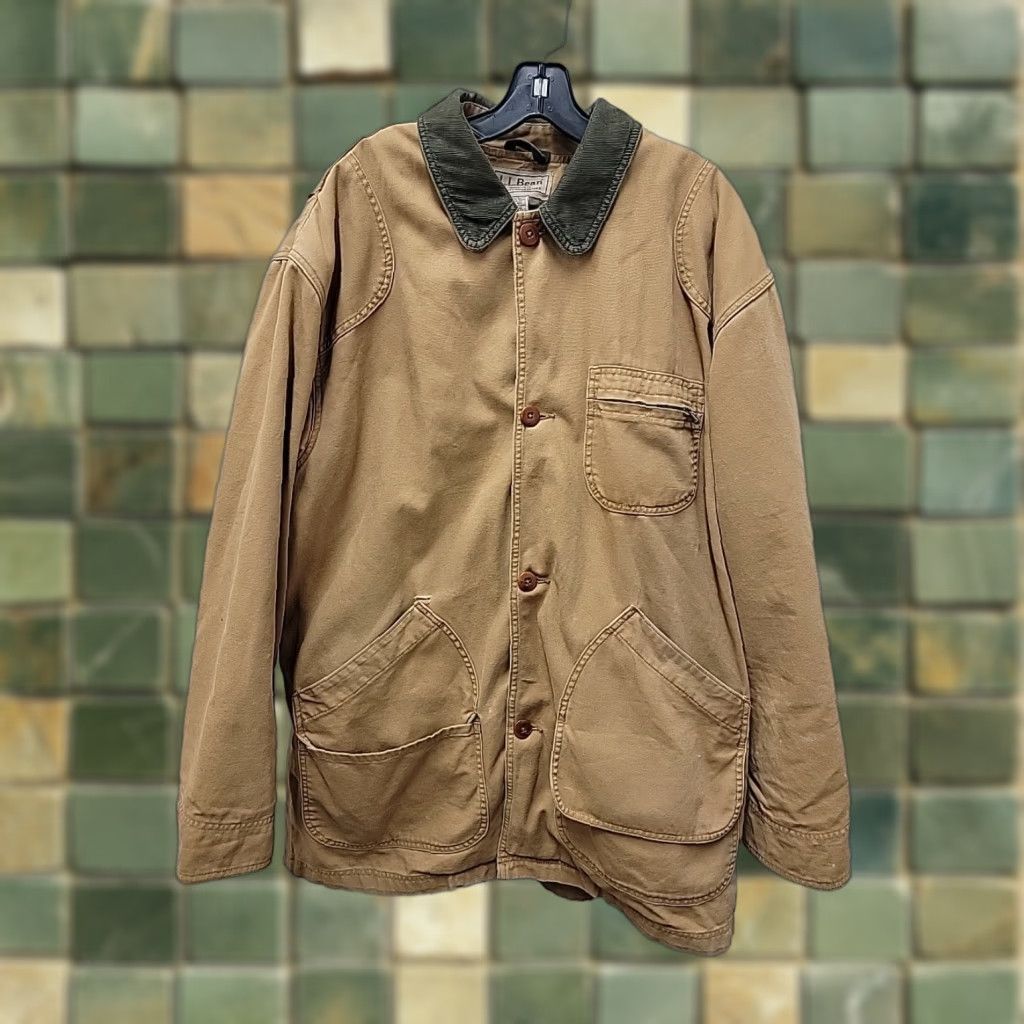 Vintage VINTAGE L.L. Bean Chore Coat Field Jacket Canvas Blanket Lined Mens Tall XL Cordura? No. Size US XL / EU 56 / 4 - 1 Thumbnail