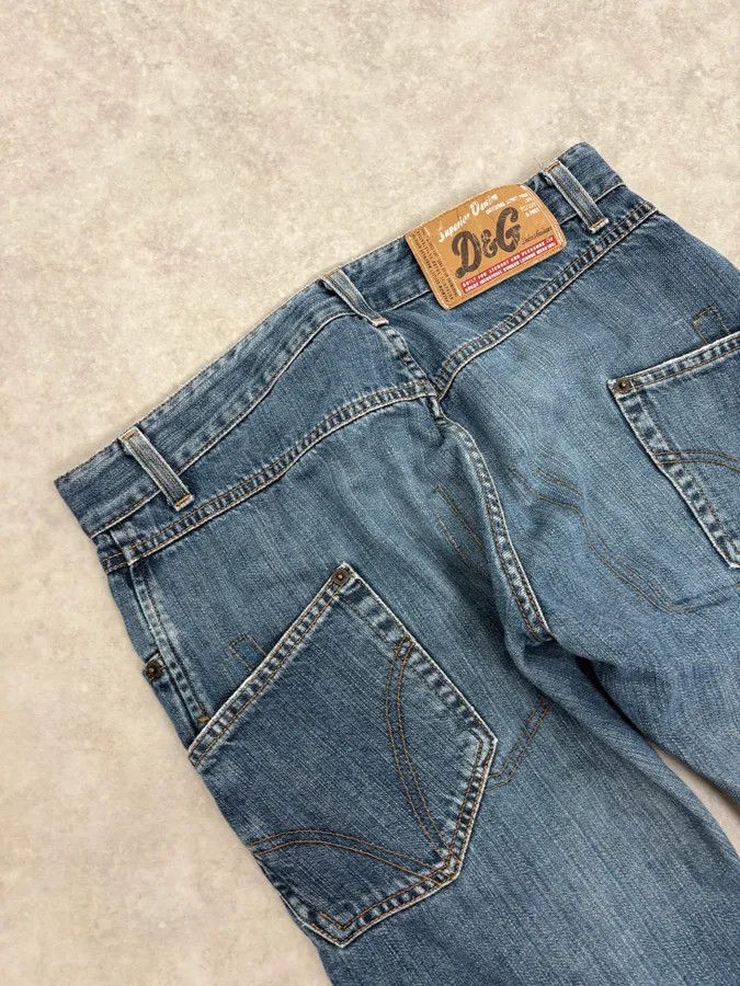 Dolce & Gabbana AW2003 Dolce & Gabbana Reworked Blue Denim Jeans Size US 30 / EU 46 - 8 Thumbnail
