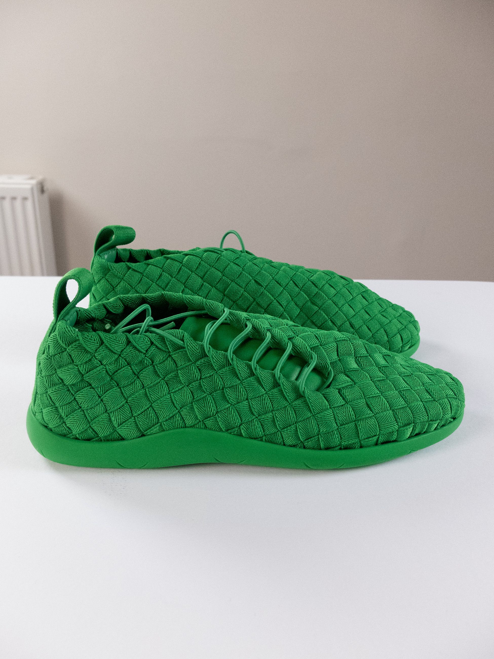 Bottega Veneta BOTTEGA VENETA Plat grass green woven low sneakers 10 43 q Size US 10 / EU 43 - 3 Thumbnail