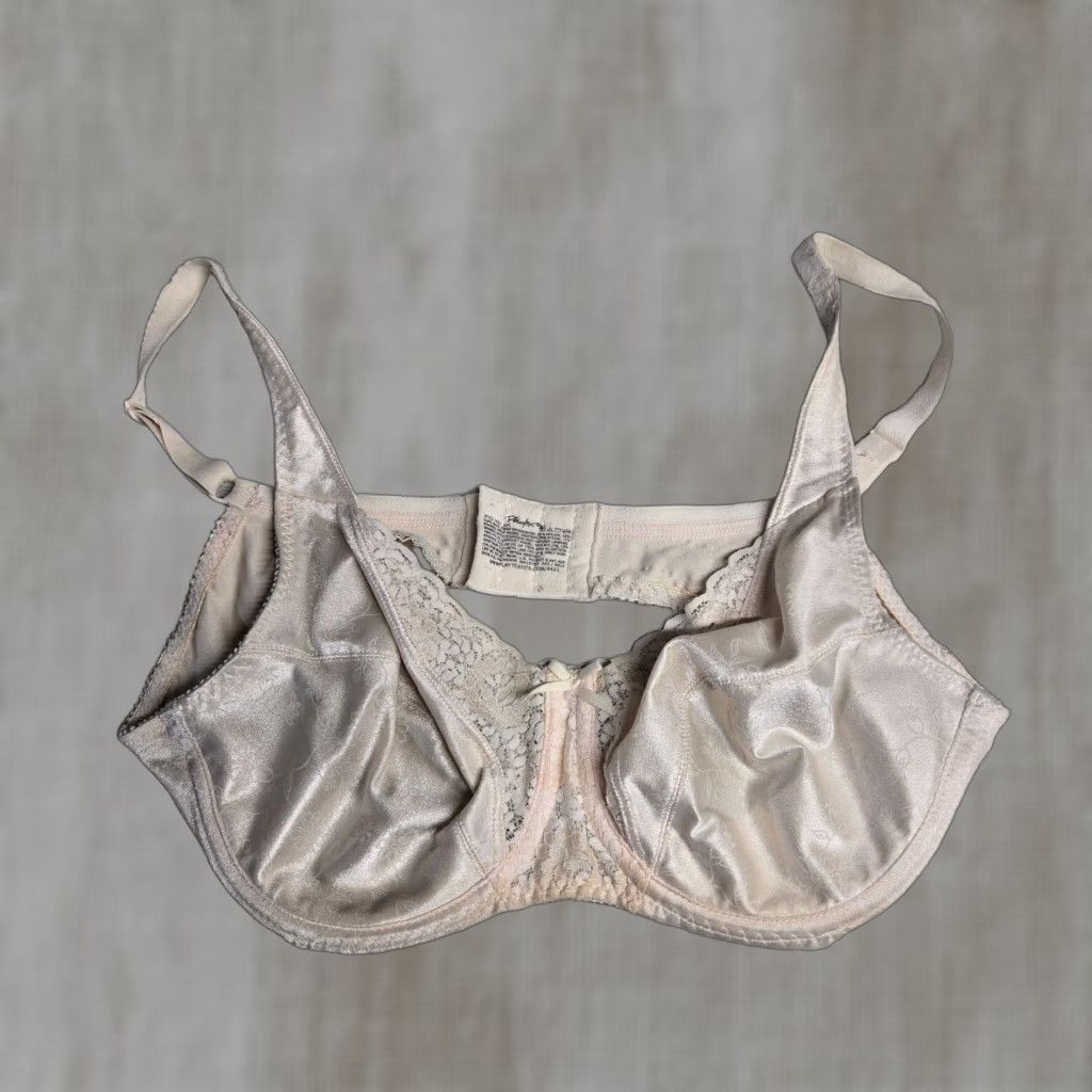 Vintage Playtex Secrets Bra 35D Underwire Blush Satin Rear Hooks 4422 Signature Size ONE SIZE - 1 Thumbnail