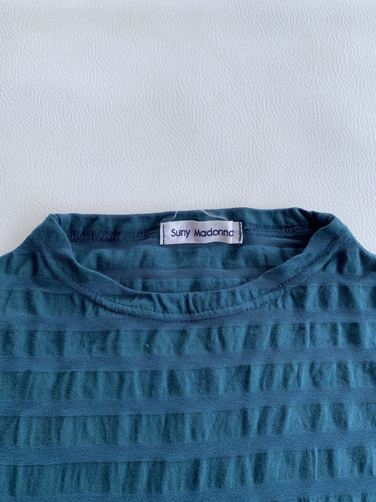 Issey Miyake Suny Madonna Gothic Stripe IsseyStyle Japanese Green Tshirt Size US M / EU 48-50 / 2 - 2 Thumbnail