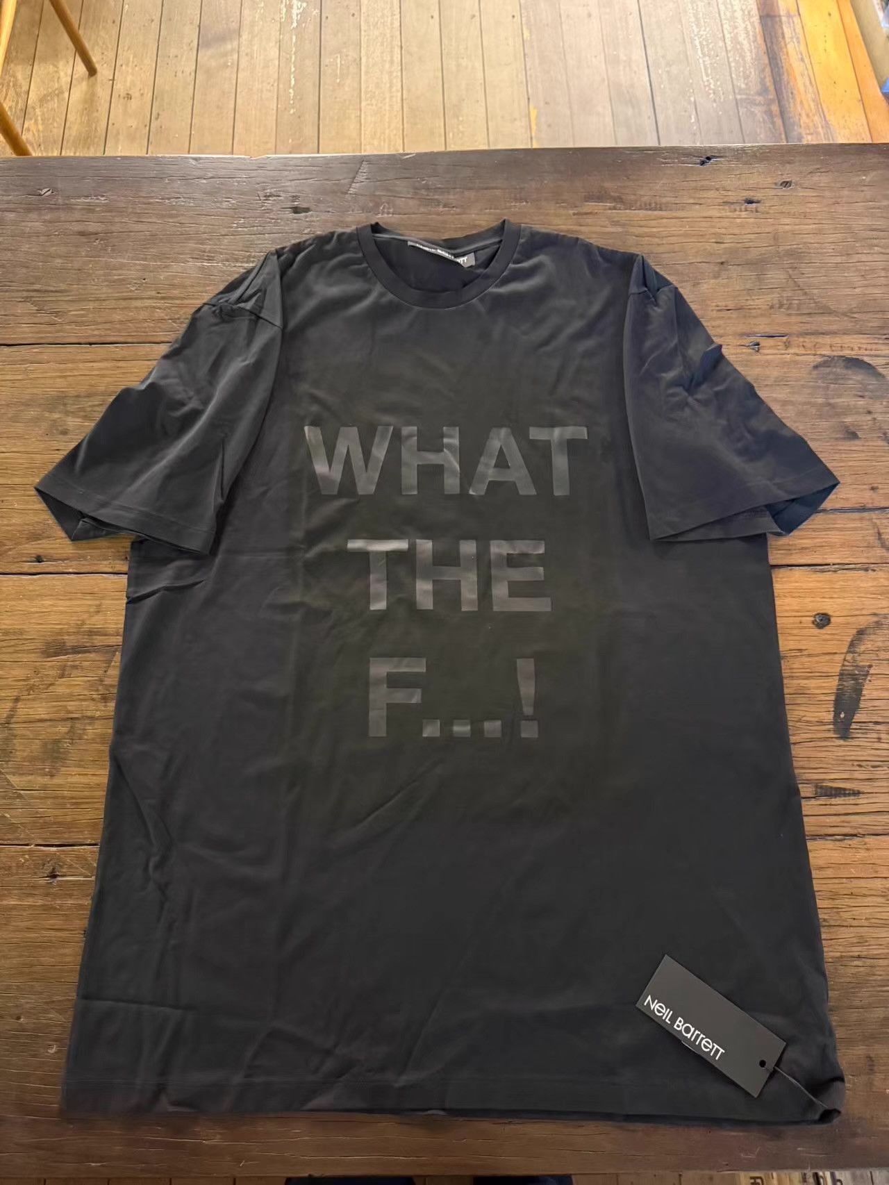 Neil Barrett NEIL BARRETT 16SS WTF Slogan Print Short-Sleeve T-shirt Ｑ25 Size US M / EU 48-50 / 2 - 1 Thumbnail