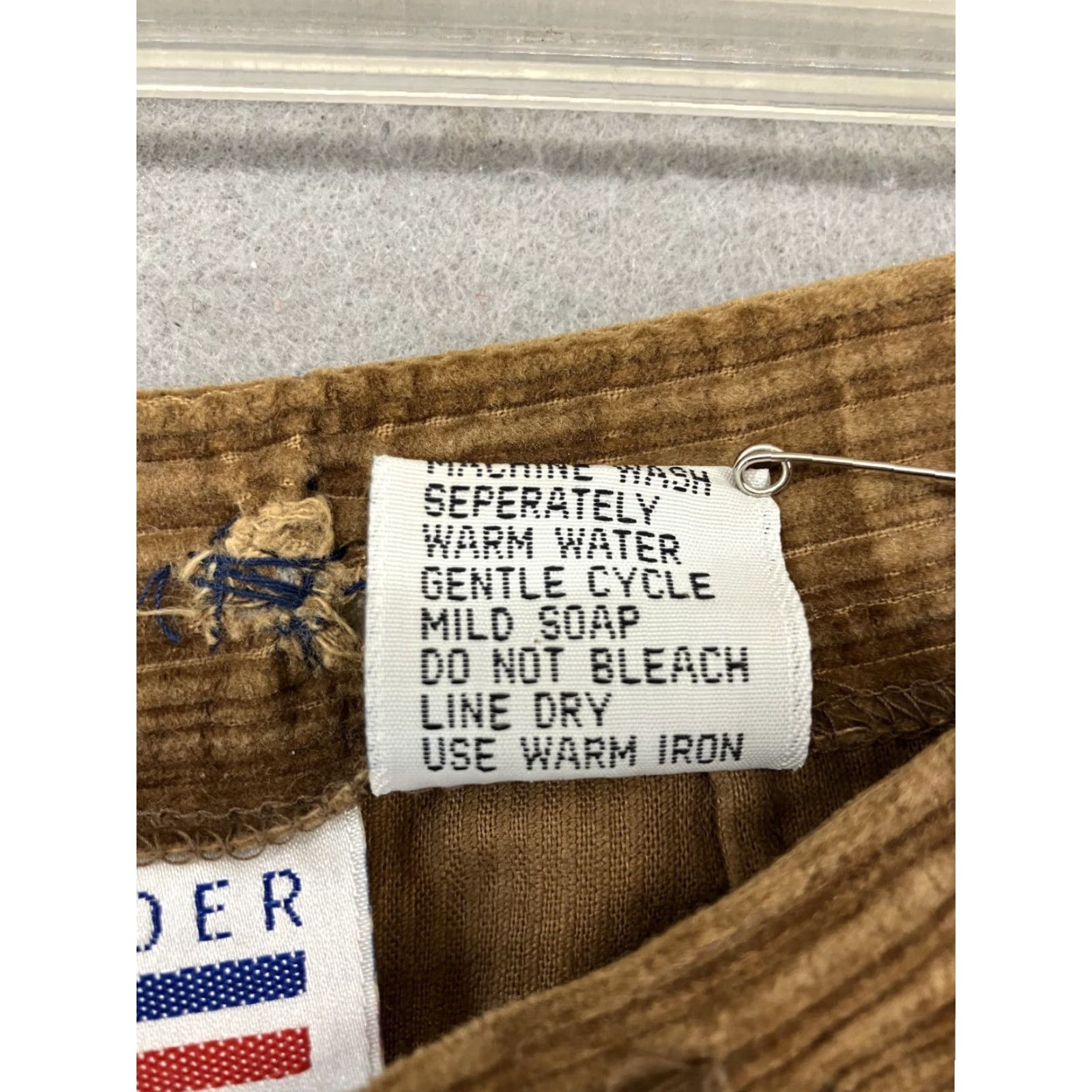 Vintage Schrader Brown Corduroy Midi Skirt Womens 6 Pleated Casual with Pockets & Back Slit 90s Size 28" / US 6 / IT 42 - 3 Thumbnail