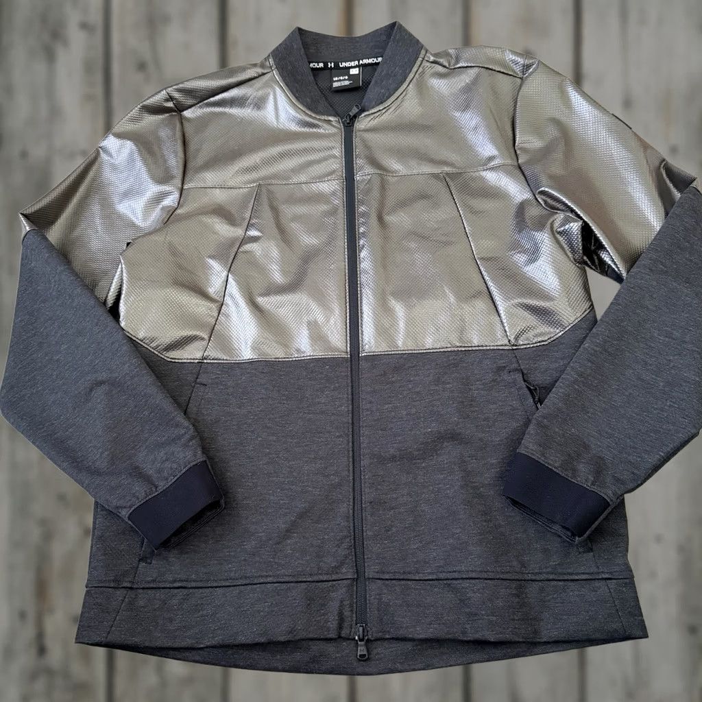Under Armour Under Armour UA Unstoppable Swacket Jacket Mens Large Full Zip Bomber Gray Size US L / EU 52-54 / 3 - 1 Thumbnail