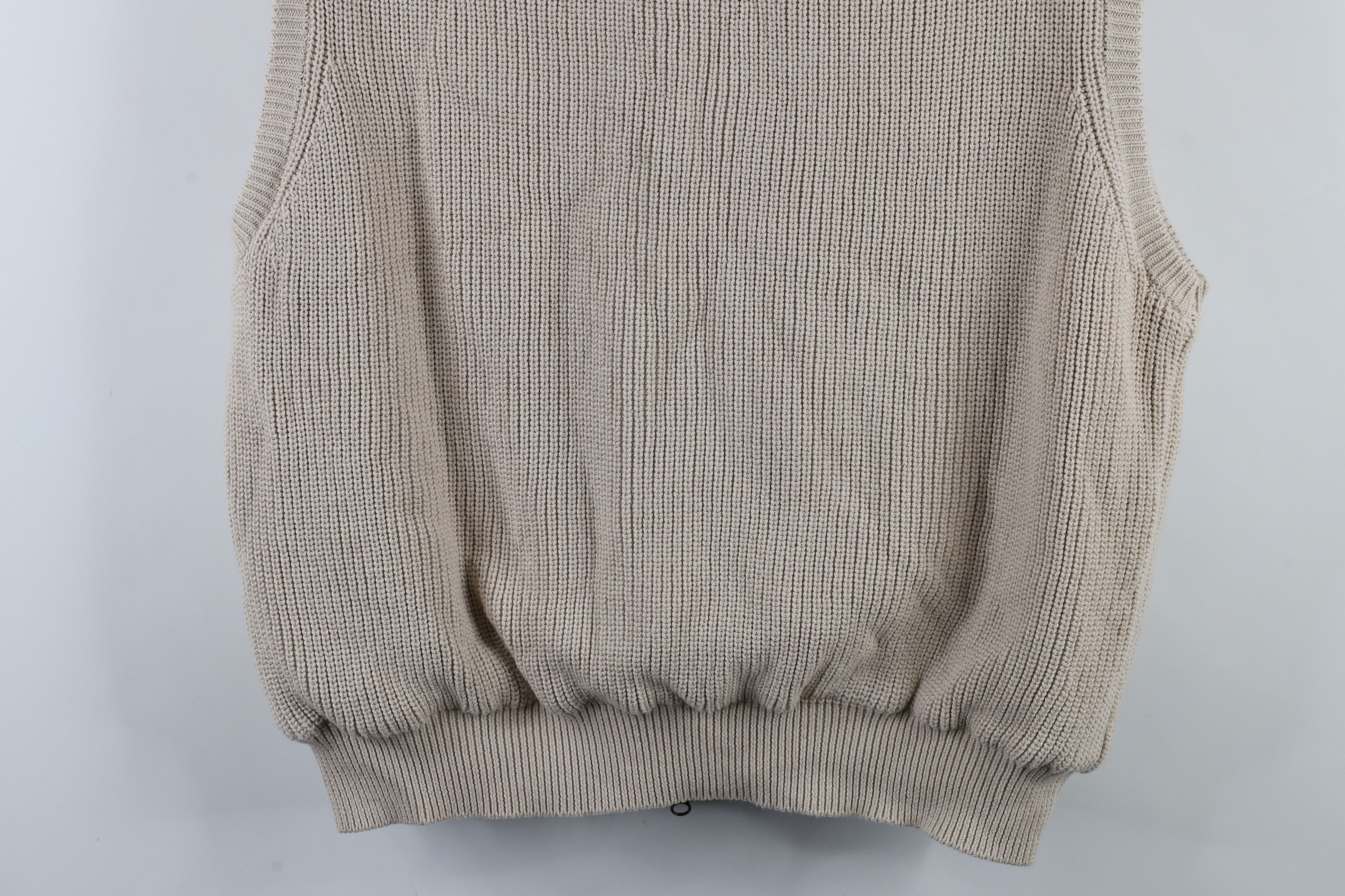 Orvis × Vintage Vintage Orvis Suede Trim Ribbed Knit Sweater Vest Jacket Size US XXL / EU 58 / 5 - 14 Thumbnail
