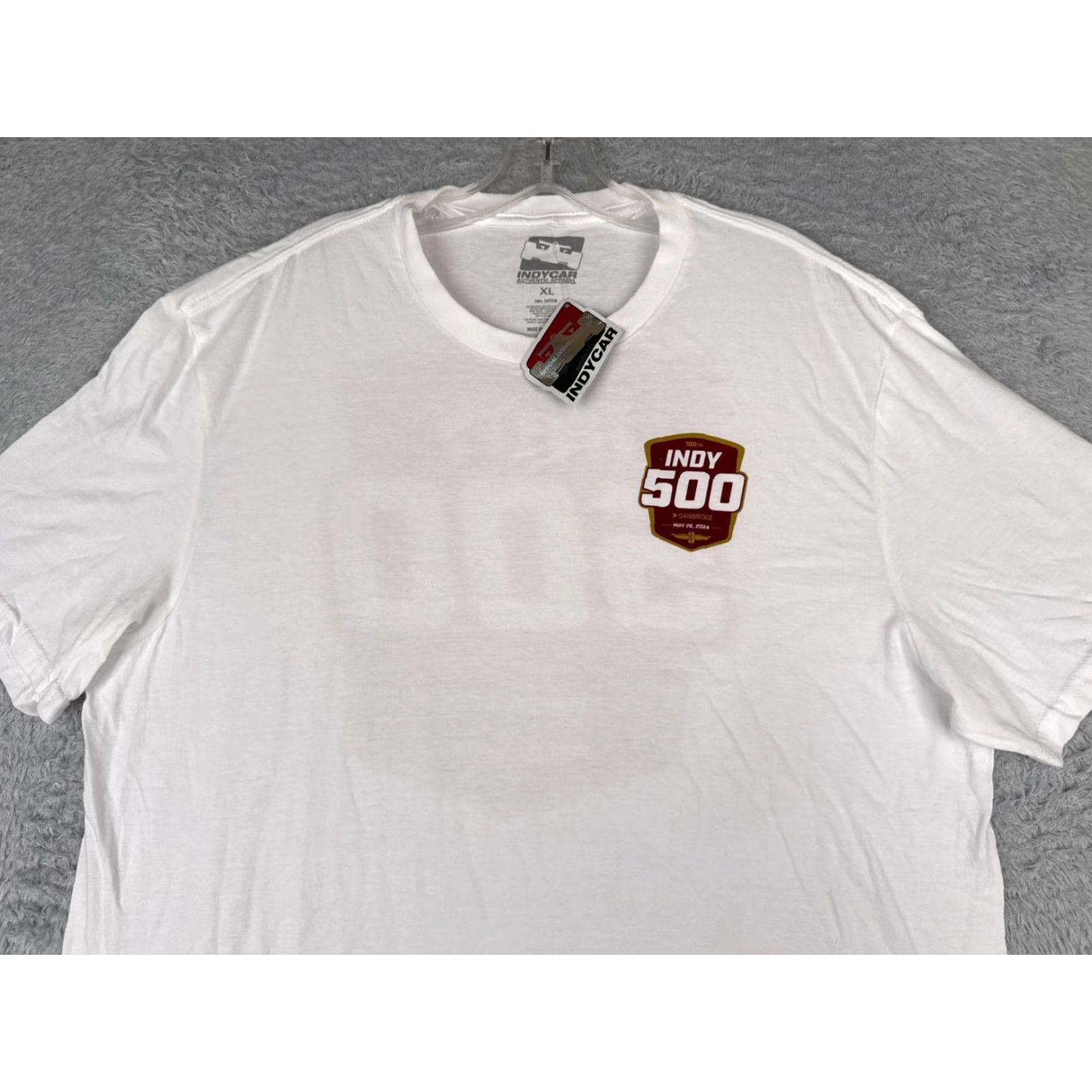 Vintage Legends Global Merchandise Indycar Shirt Adult XL White 100% Cotton Logo Crew Neck Cars Racing All Seasons Mens Indycars 2020s Size US XL / EU 56 / 4 - 4 Thumbnail