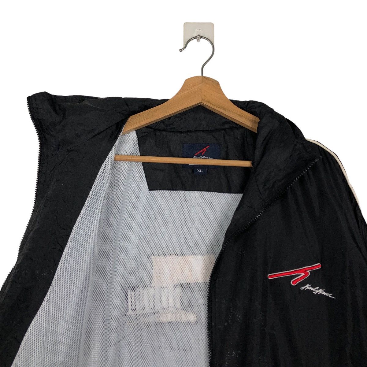 Japanese Brand 🔥90’s Vintage Zipper Jacket Karl Kani Big Logo Striped Size US XL / EU 56 / 4 - 10 Thumbnail