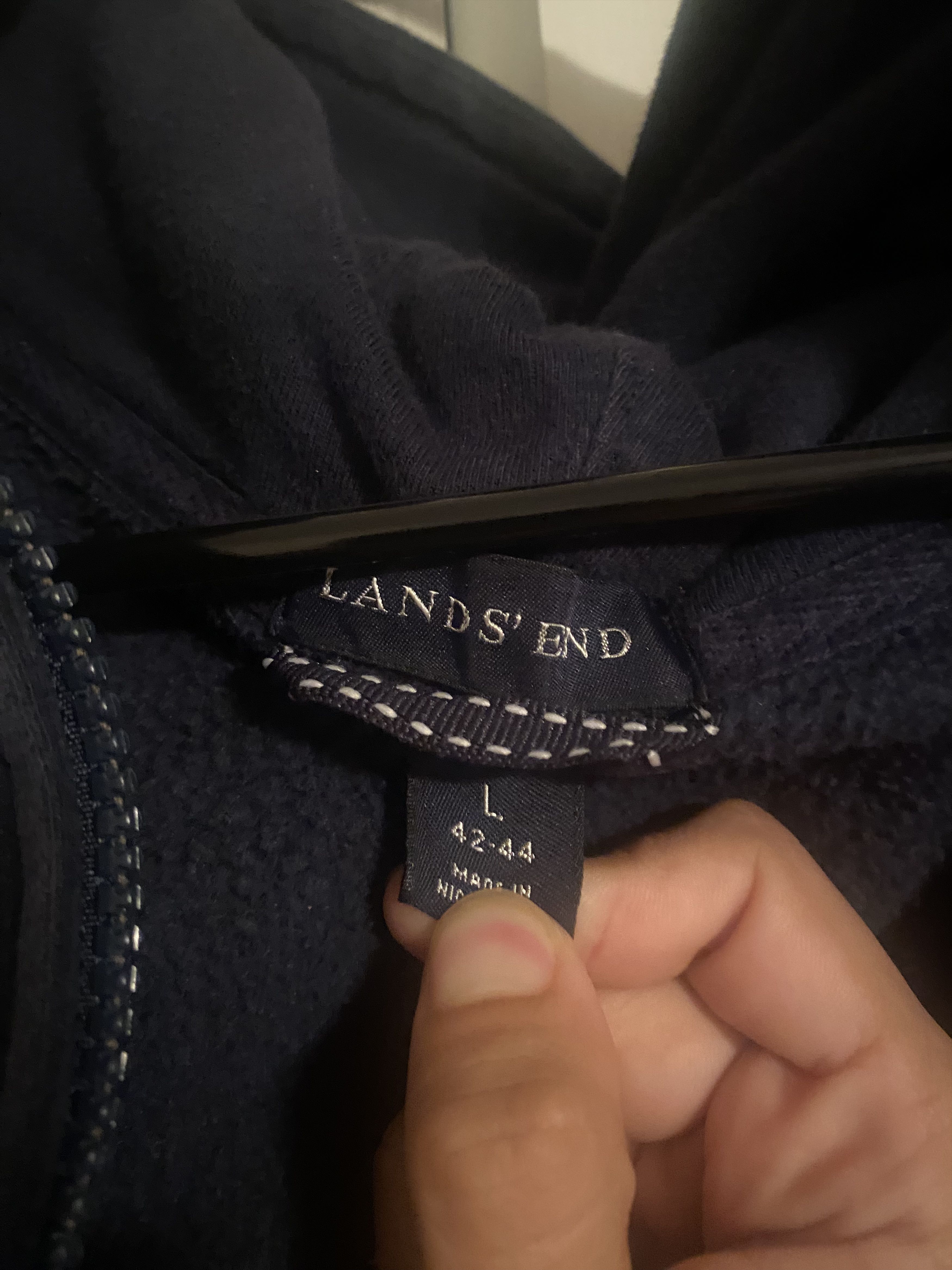 Vintage Vintage boxy cropped heavy zip up hoodie lands end Size US L / EU 52-54 / 3 - 2 Thumbnail