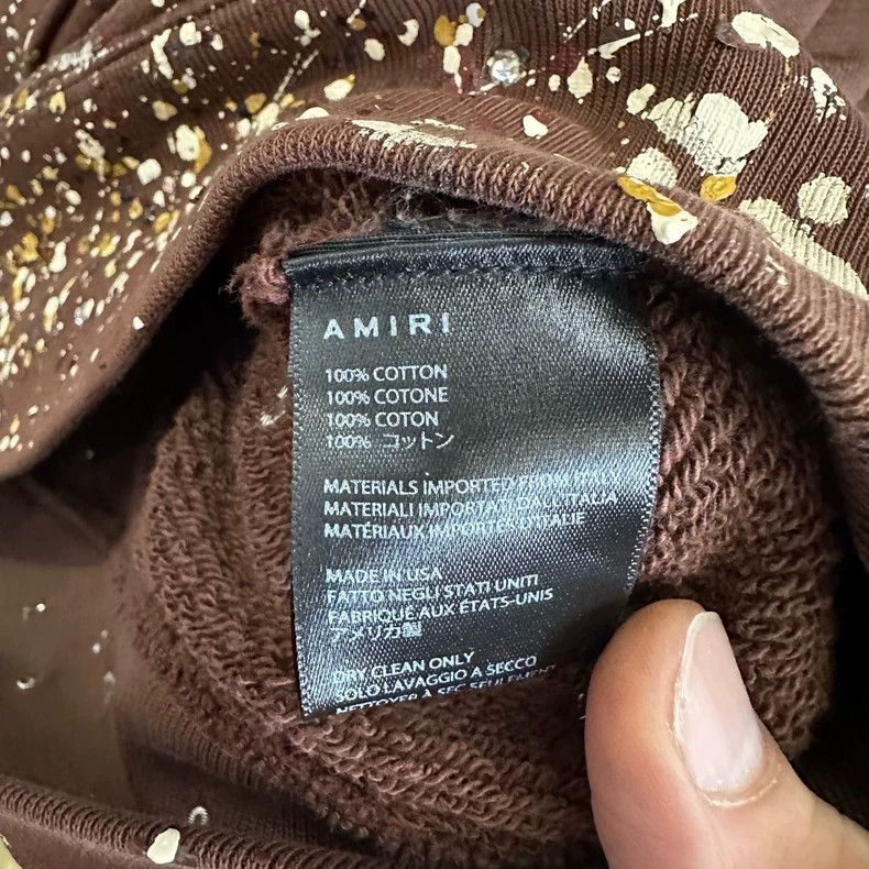 Amiri Amiri splatter effect letter print hooded long sleeve swea Size US M / EU 48-50 / 2 - 5 Thumbnail