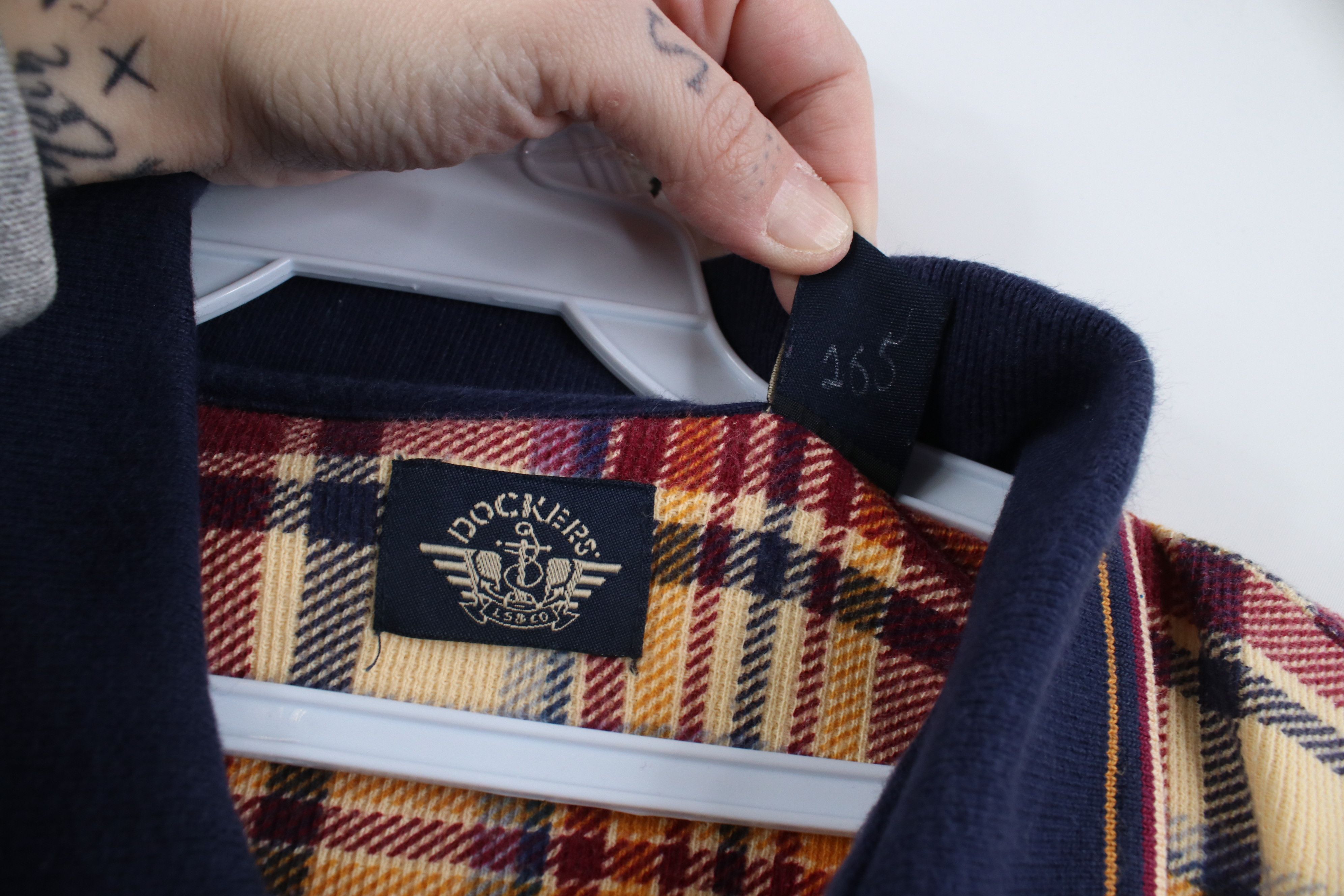 Vintage Vintage 90s Streetwear Fit Knit Golf Polo Shirt Plaid USA Size US L / EU 52-54 / 3 - 7 Thumbnail