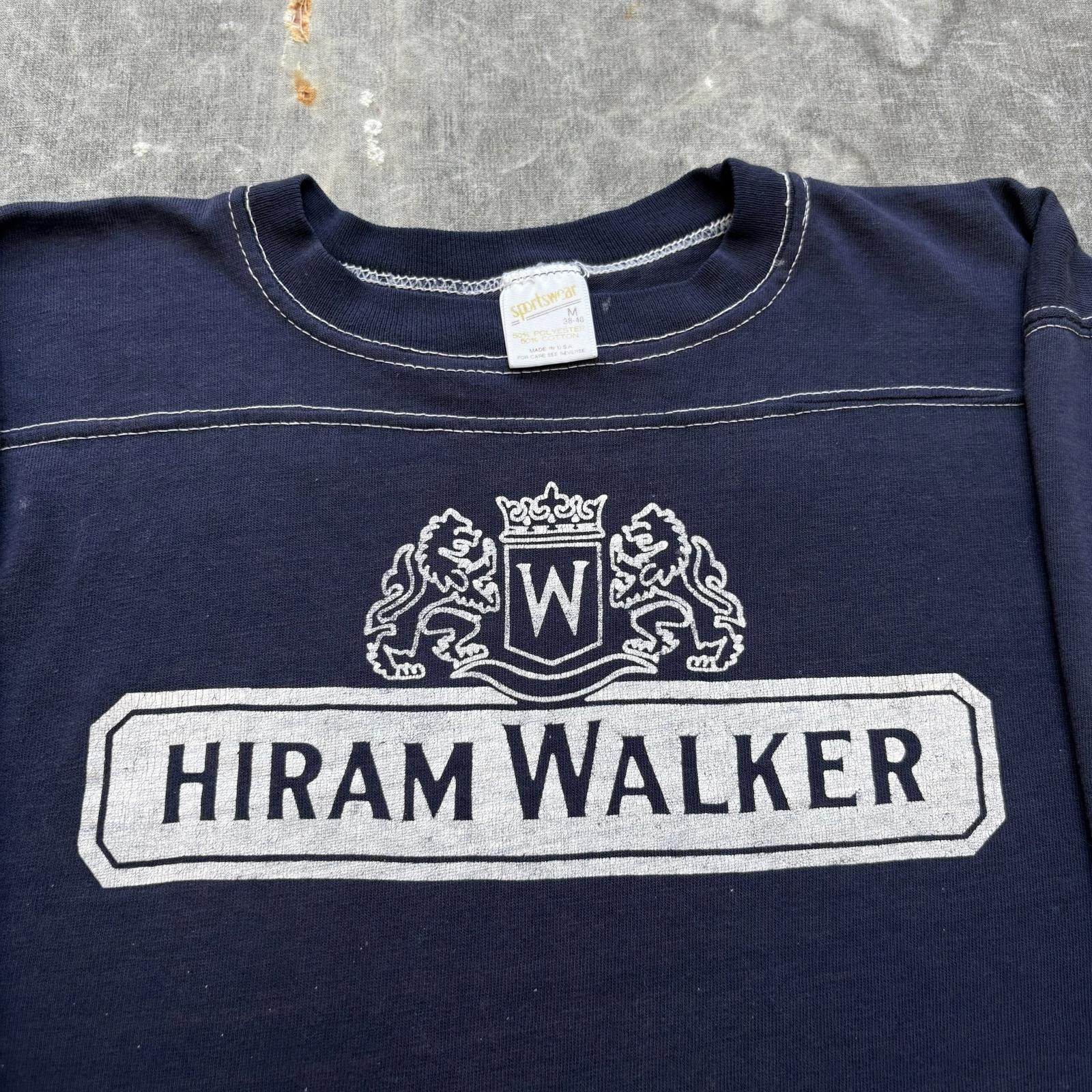 Vintage Vintage 70s 80s Hiram Walker Liquor Alcohol Jersey Shirt Size US M / EU 48-50 / 2 - 2 Thumbnail